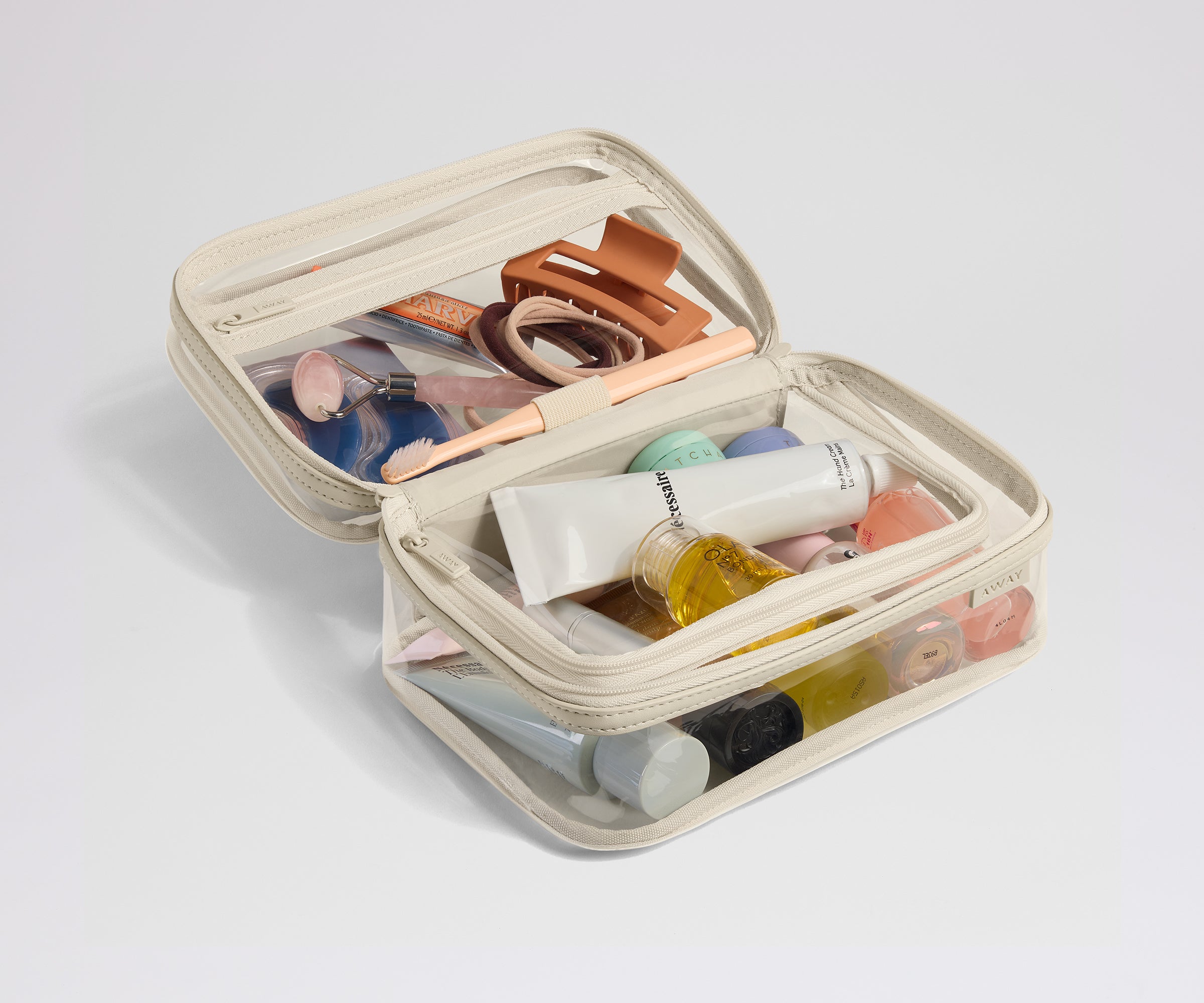 away-clear-toiletry-bag-trousse-toilette-salt-white image 2