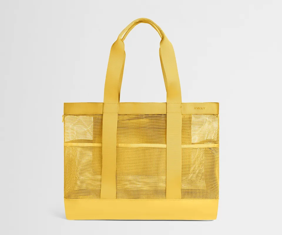 away-beach-tote-sac-de-plage-jaune-golden-hour image 1