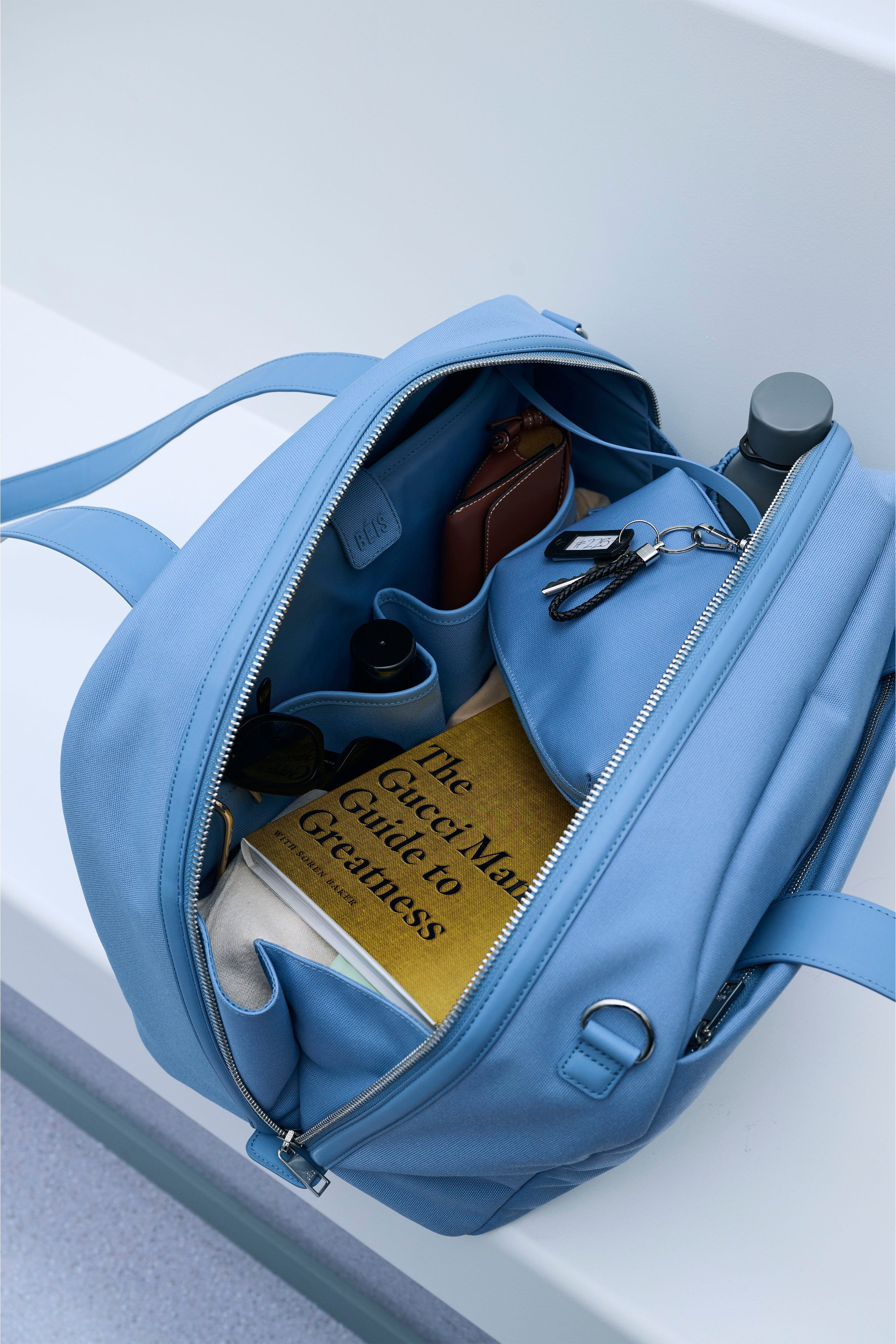 beis-duffle-sac-polochon-dusty-blue-bagage-cabine image 7