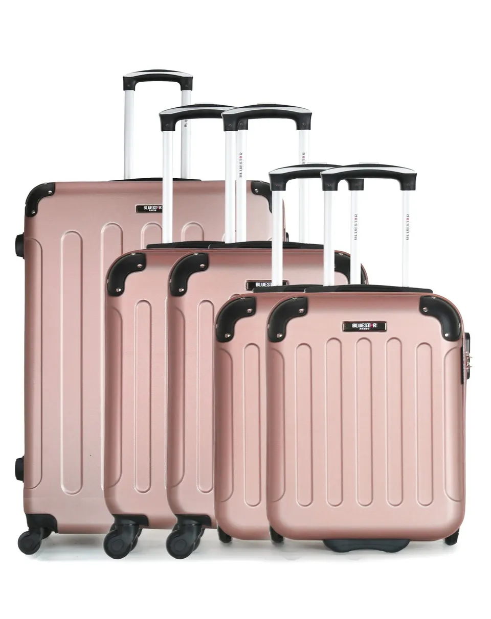 bluestar-madrid-d-set-5-valises-rigides-rose-dor image 1