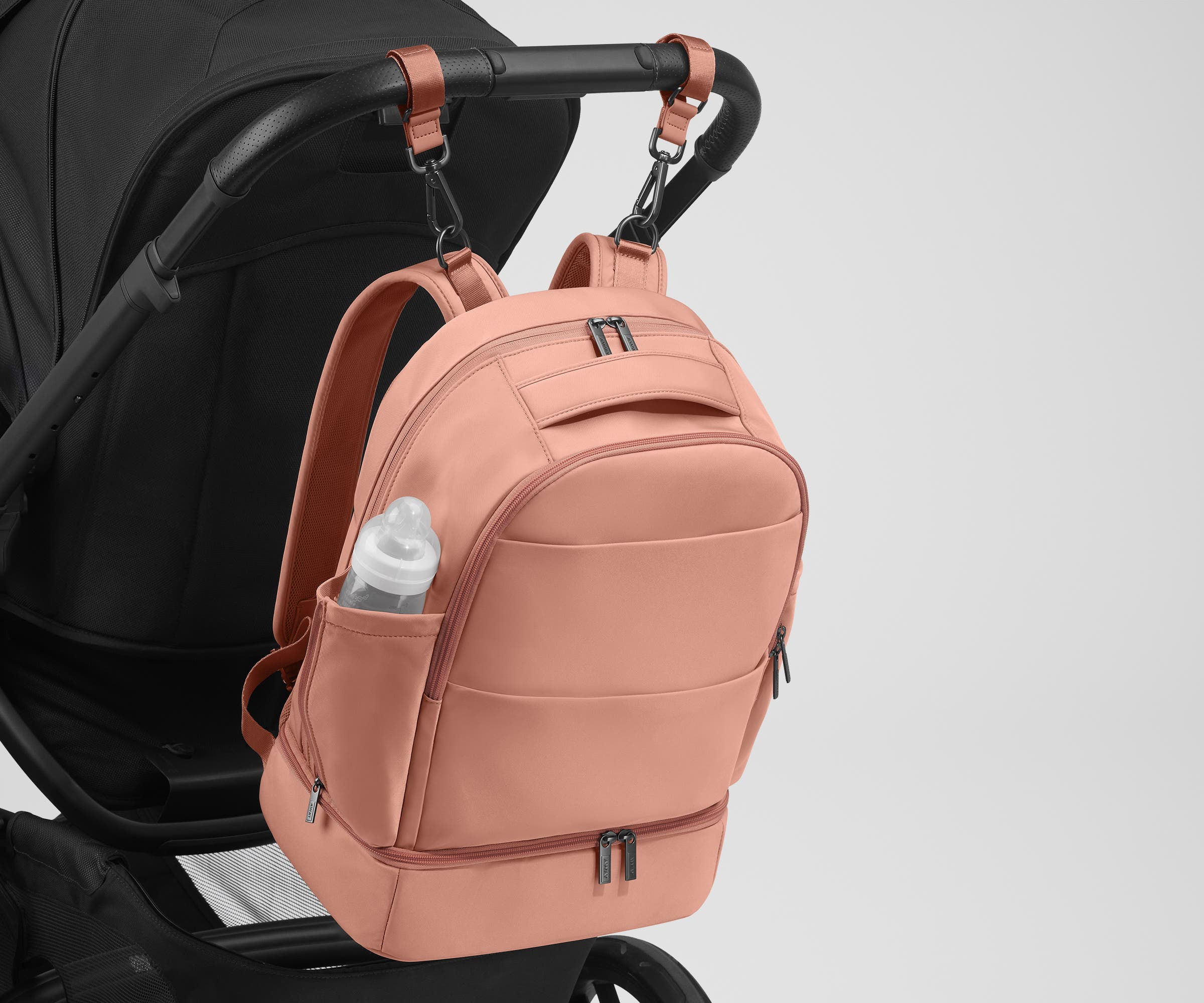 away-double-diaper-backpack-sac-dos-langer-rose-clay-pink image 7