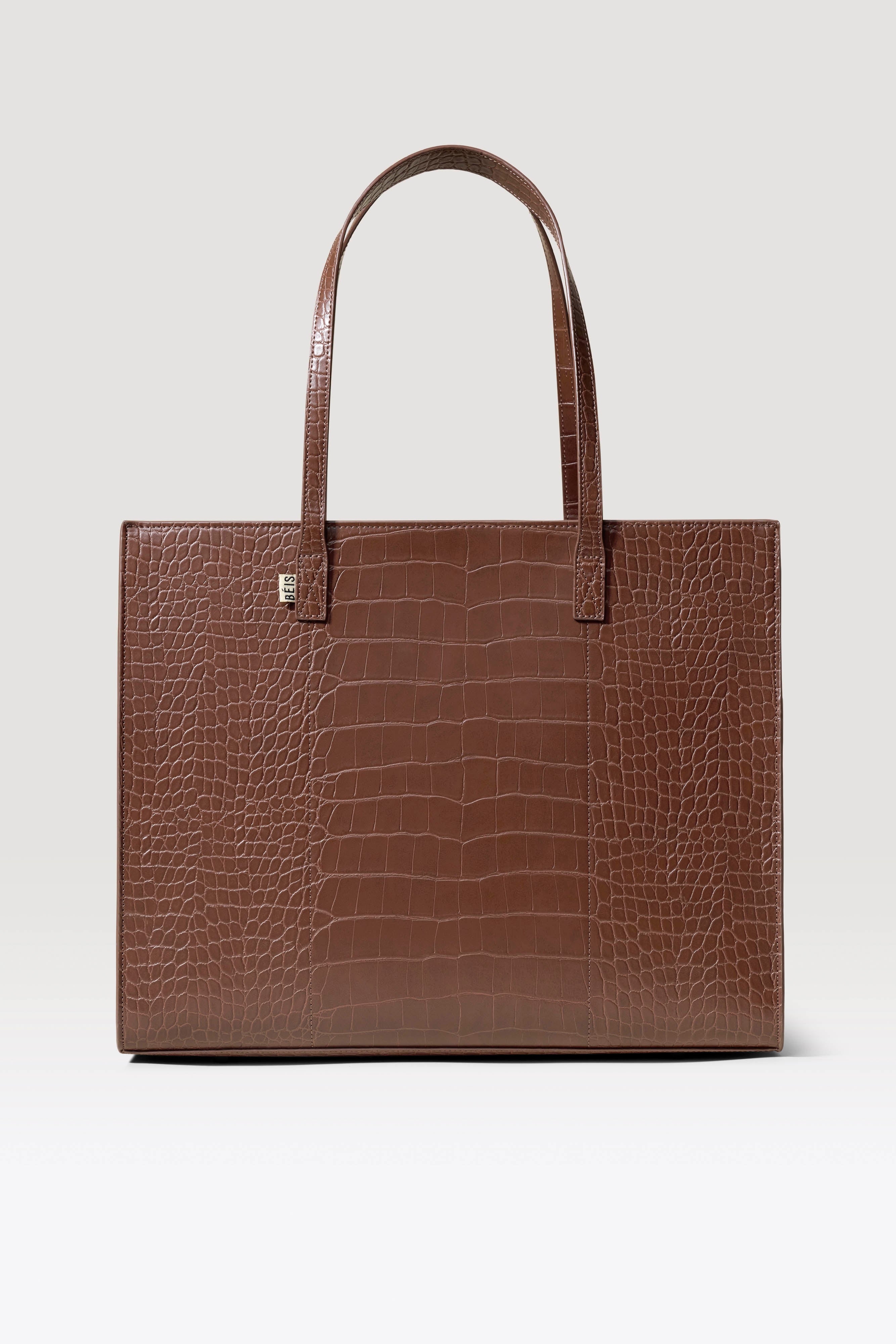 beis-large-work-tote-sac-tote-maple-croc-ordinateur image 1