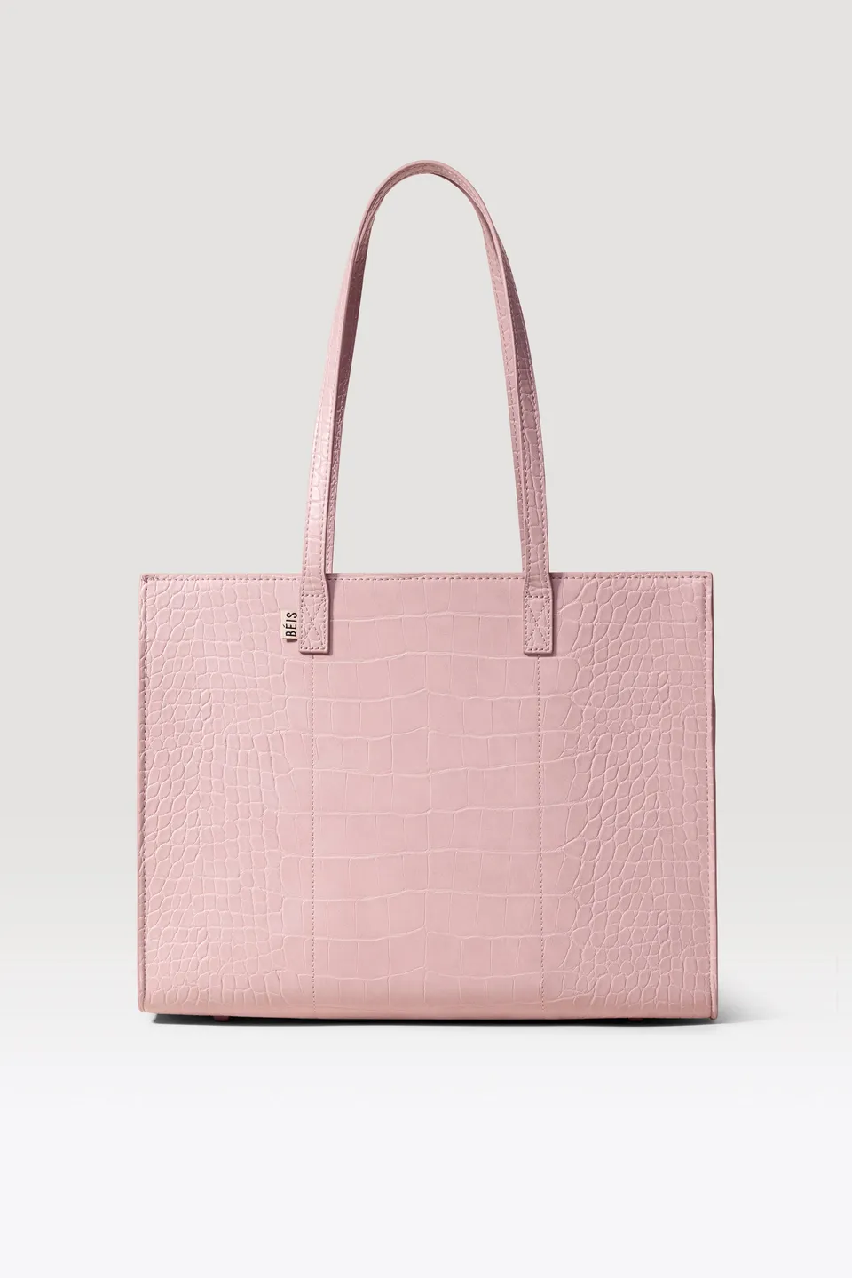 beis-the-work-tote-sac-tote-atlas-pink-croc-cuir-vegan image 1