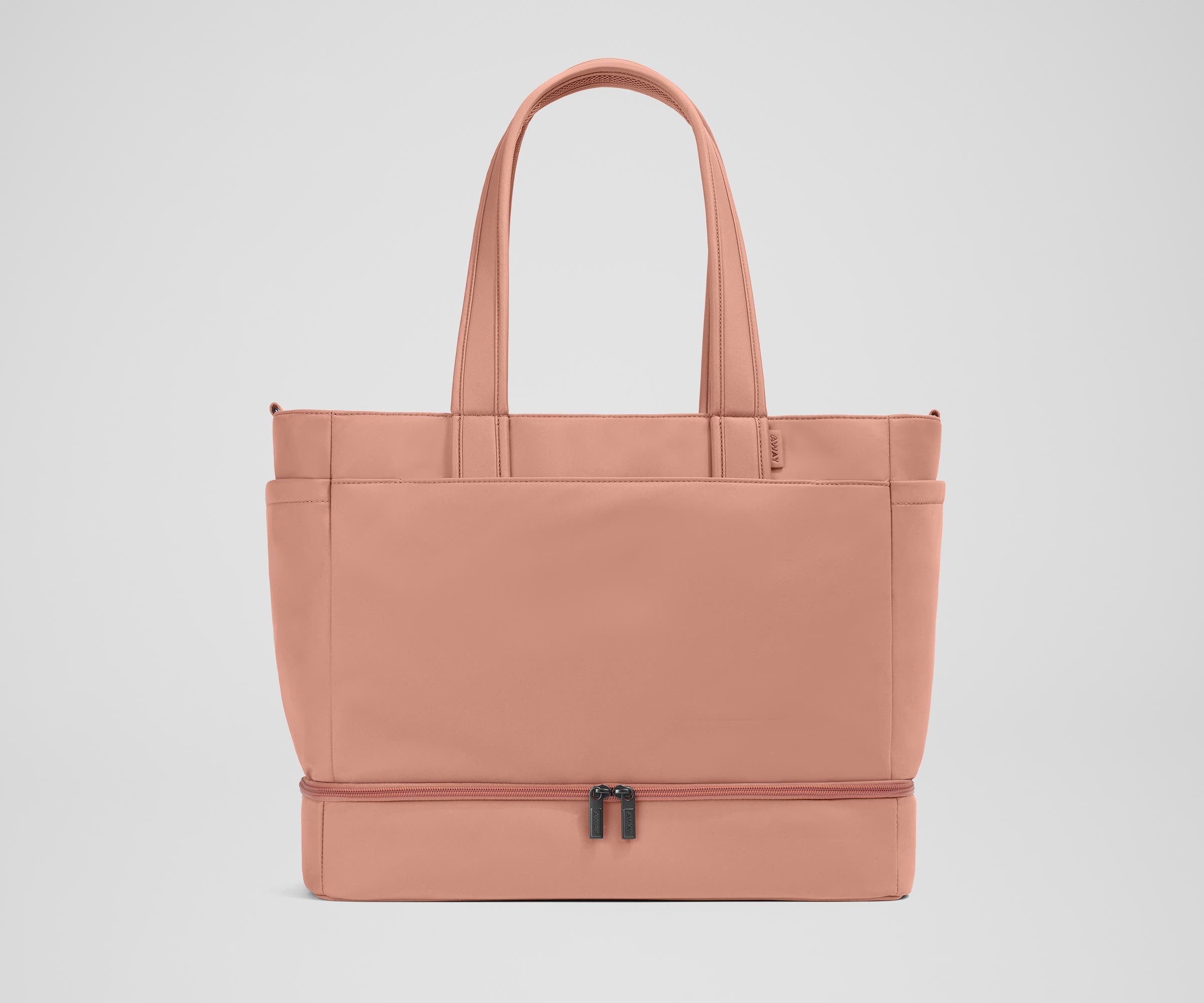 away-double-diaper-tote-sac-langer-rose-argile-b-b image 1