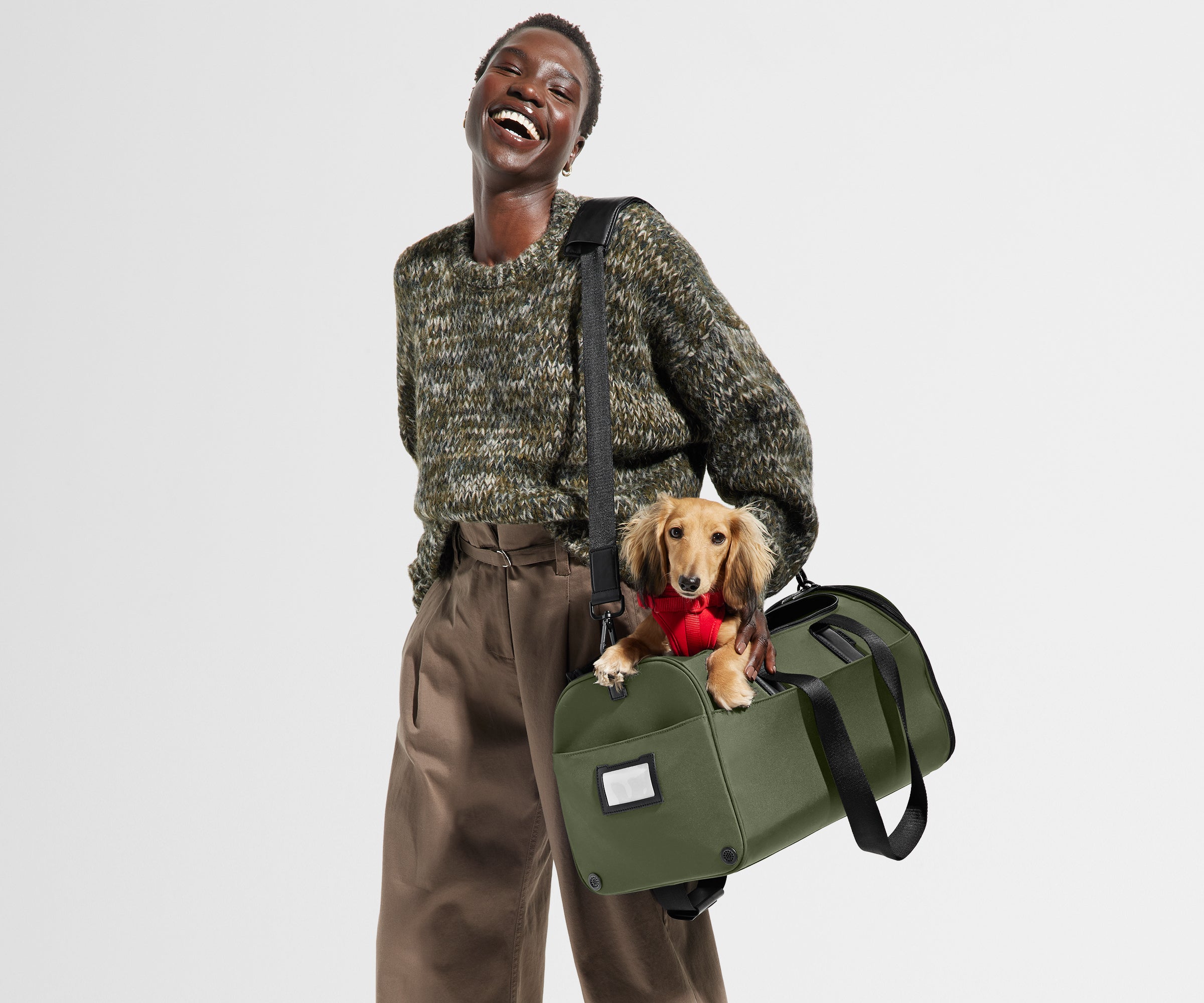 away-pet-carrier-sac-transport-animal-olive-green image 3