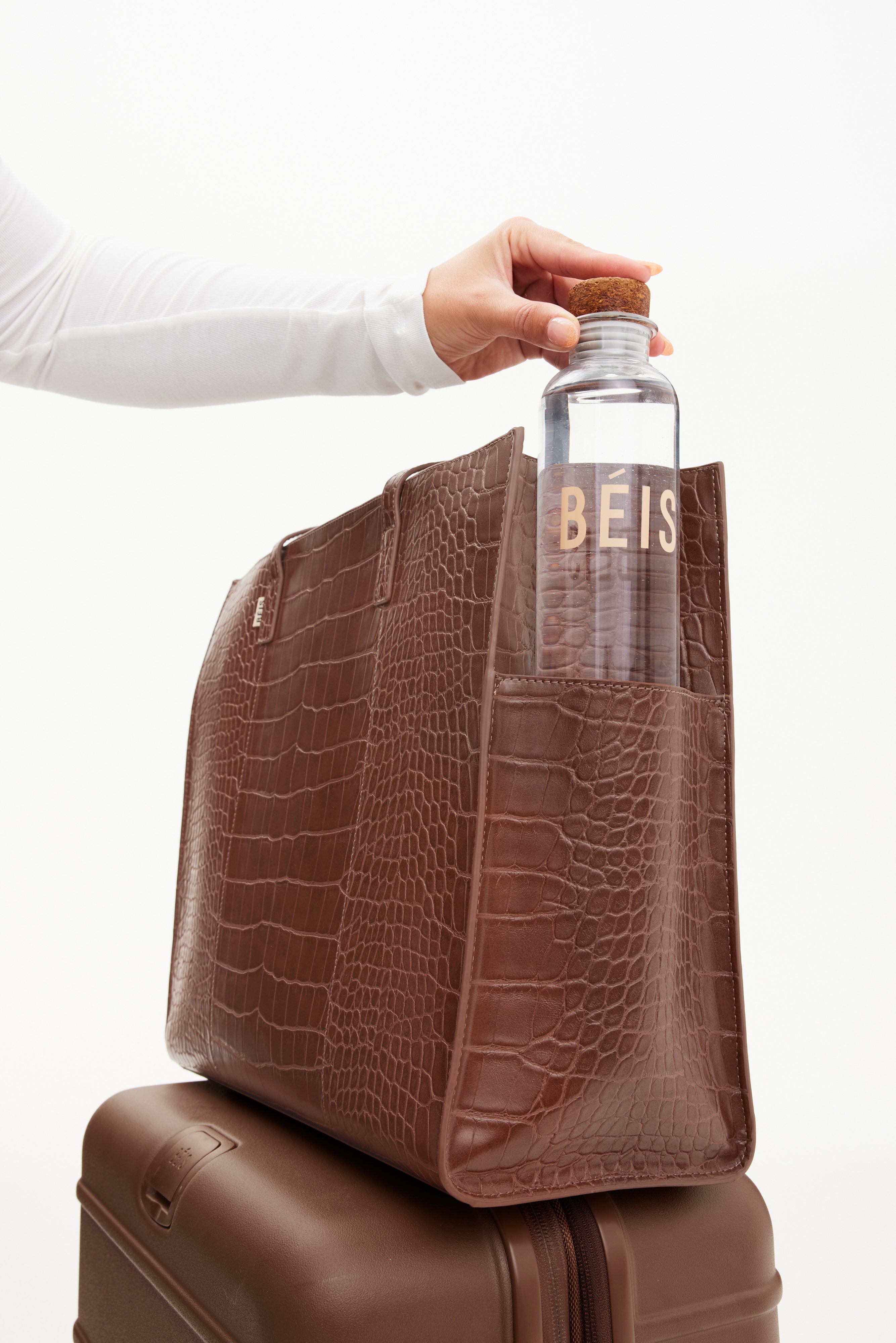 beis-large-work-tote-sac-tote-maple-croc-ordinateur image 8