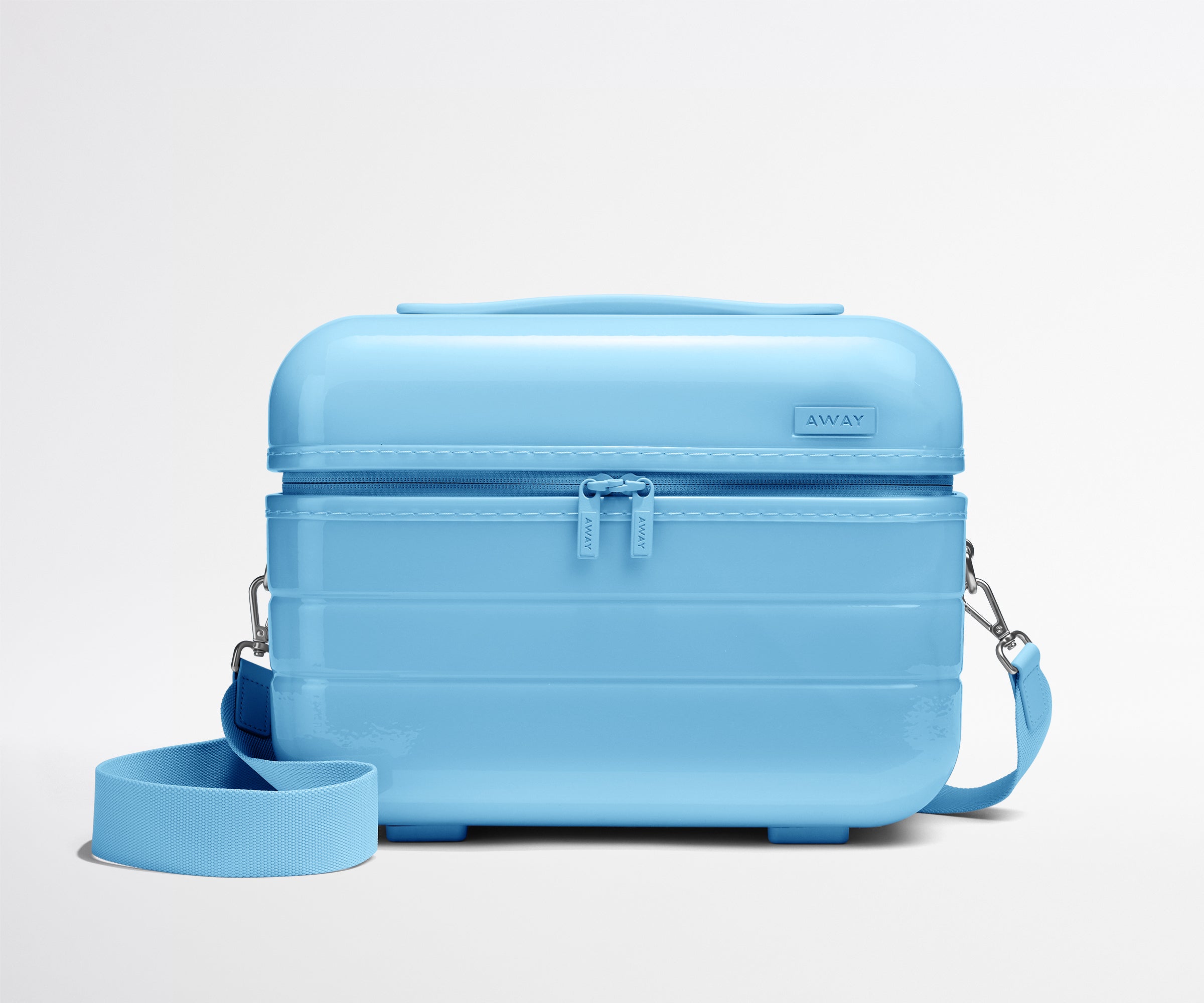 away-train-case-vanity-rigide-glazed-opal-blue-polycarbonate image 1