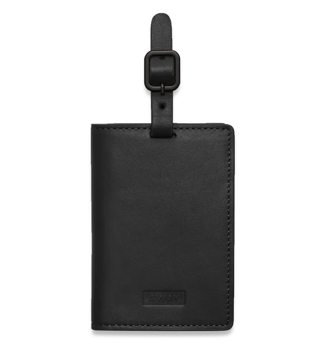 away-luggage-tag-tiquette-bagage-aluminium-onyx-black image 1