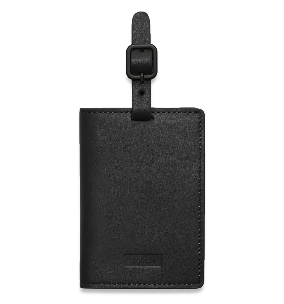 away-luggage-tag-tiquette-bagage-aluminium-onyx-black image 1