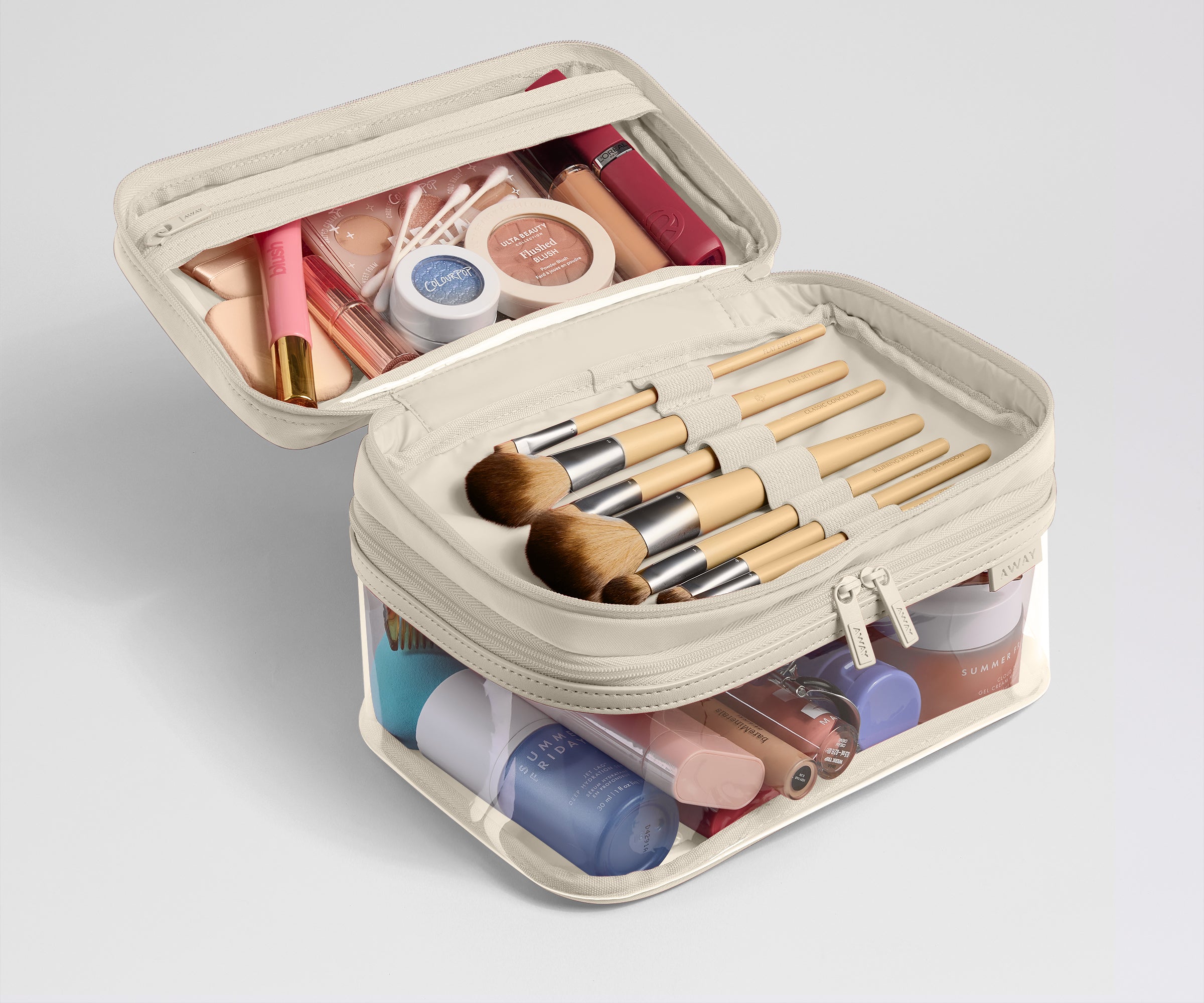 away-clear-cosmetic-case-trousse-toilette-blanc-transparente image 3