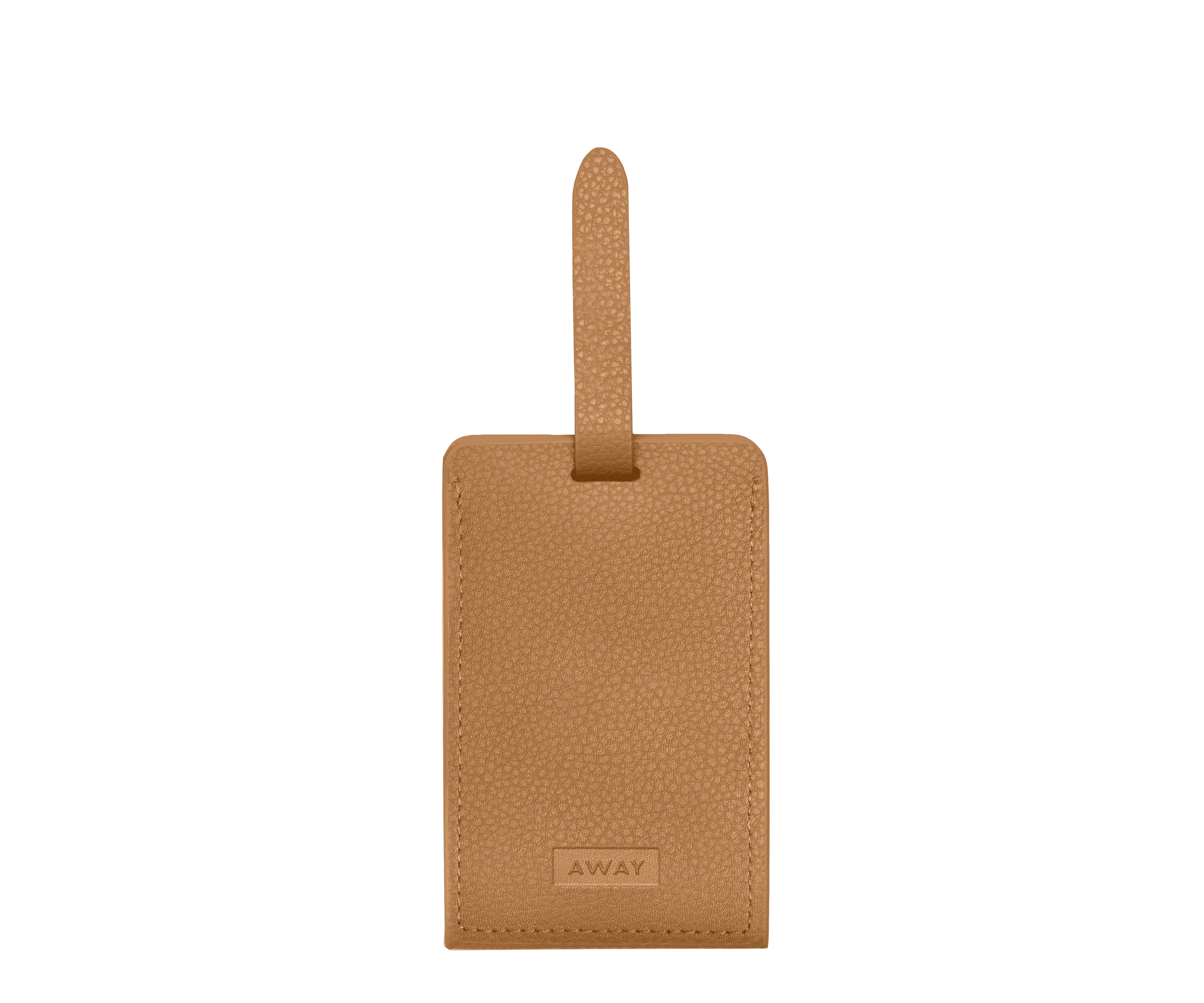 away-aluminum-edge-tag-tiquette-bagage-marron-cognac-brown image 1