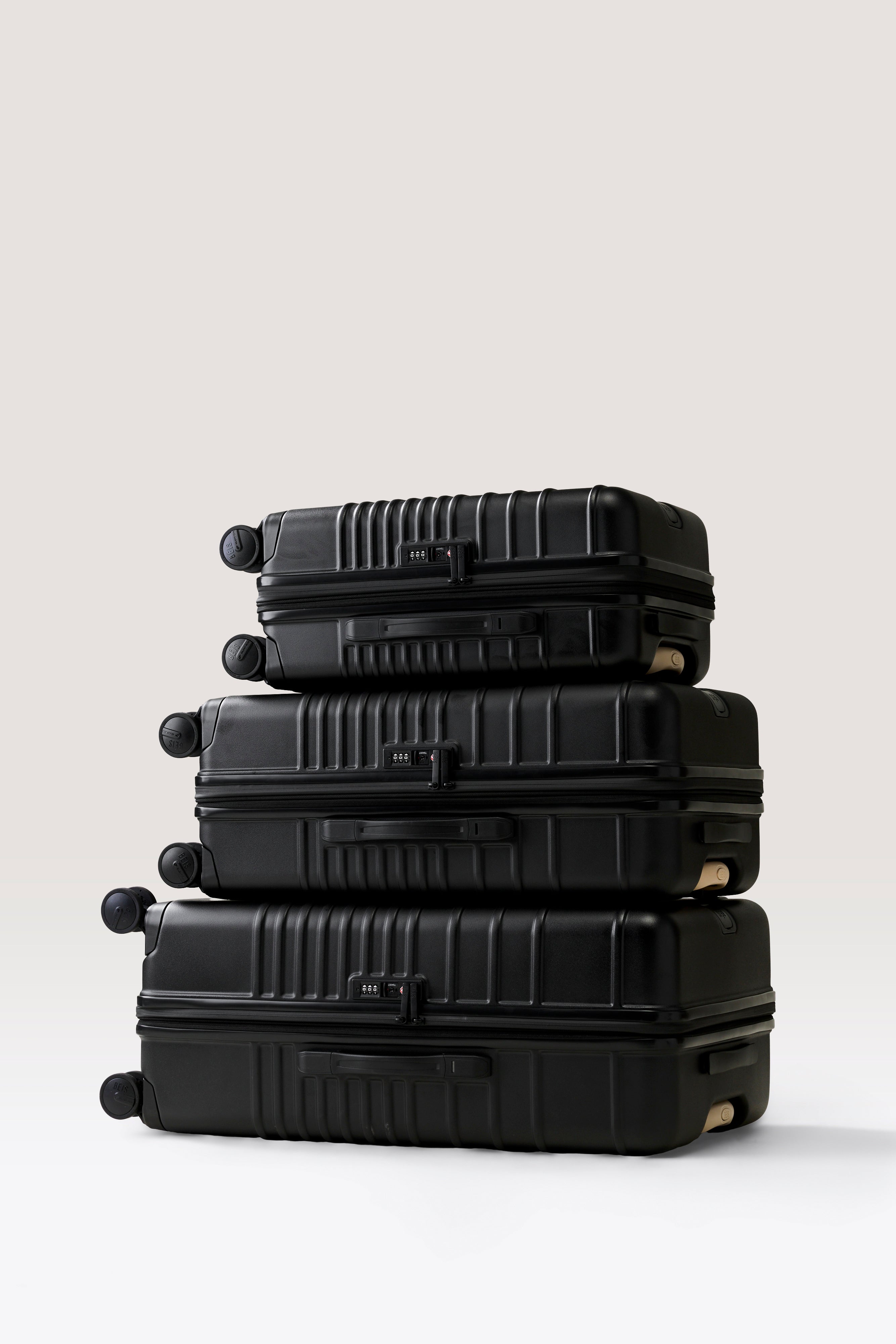 beis-travel-set-3-pi-ces-set-valises-noir-cabine-soute image 2
