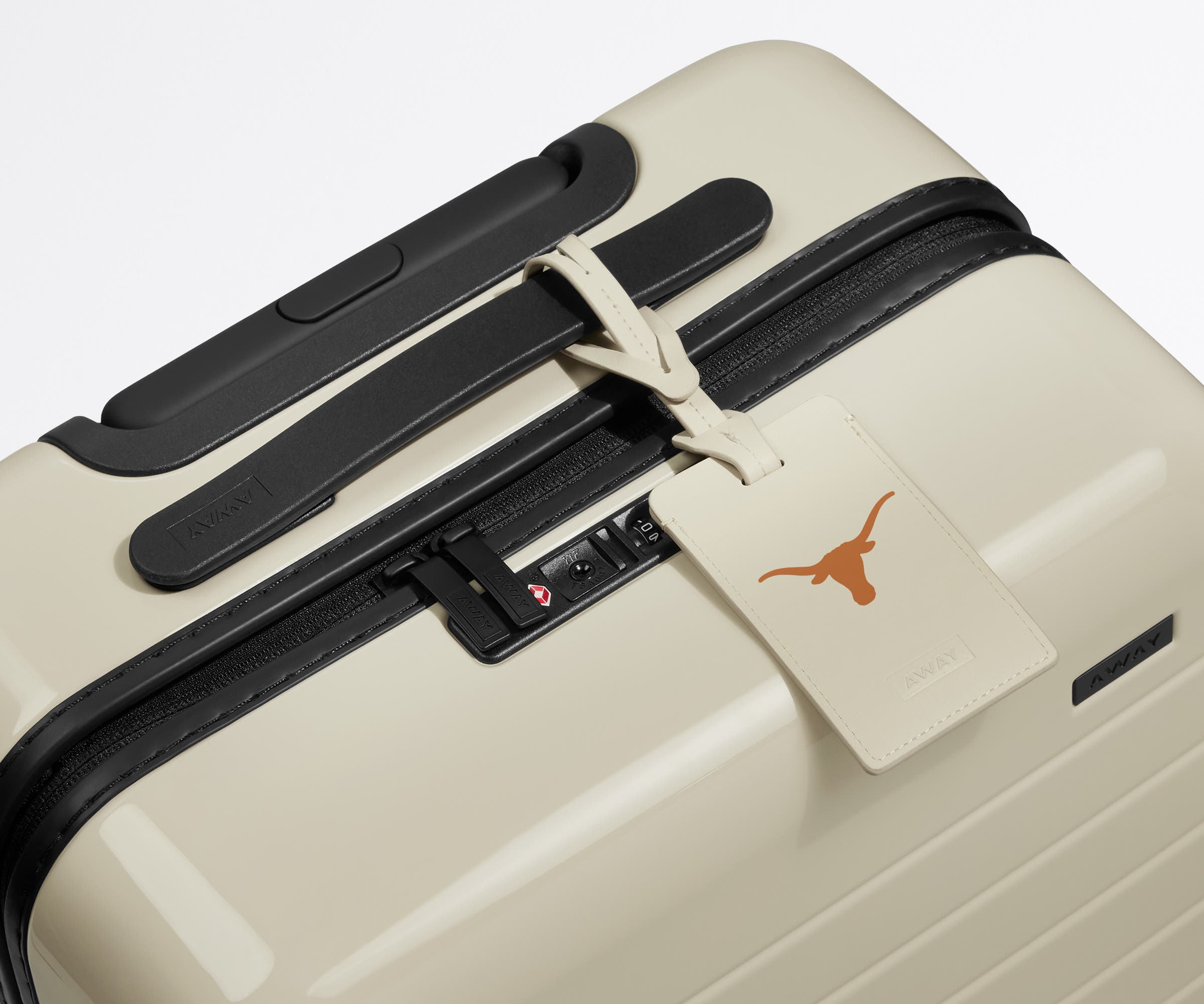 away-collegiate-tiquette-bagage-cuir-university-of-texas image 2