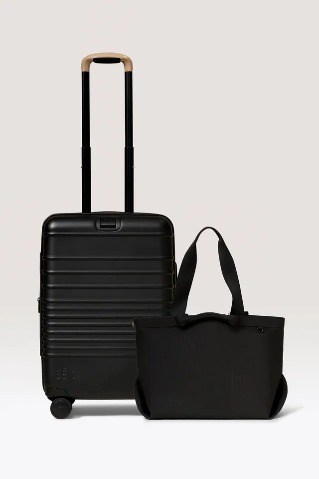 beis-travel-set-the-tote-set-valise-cabine-noir image 1
