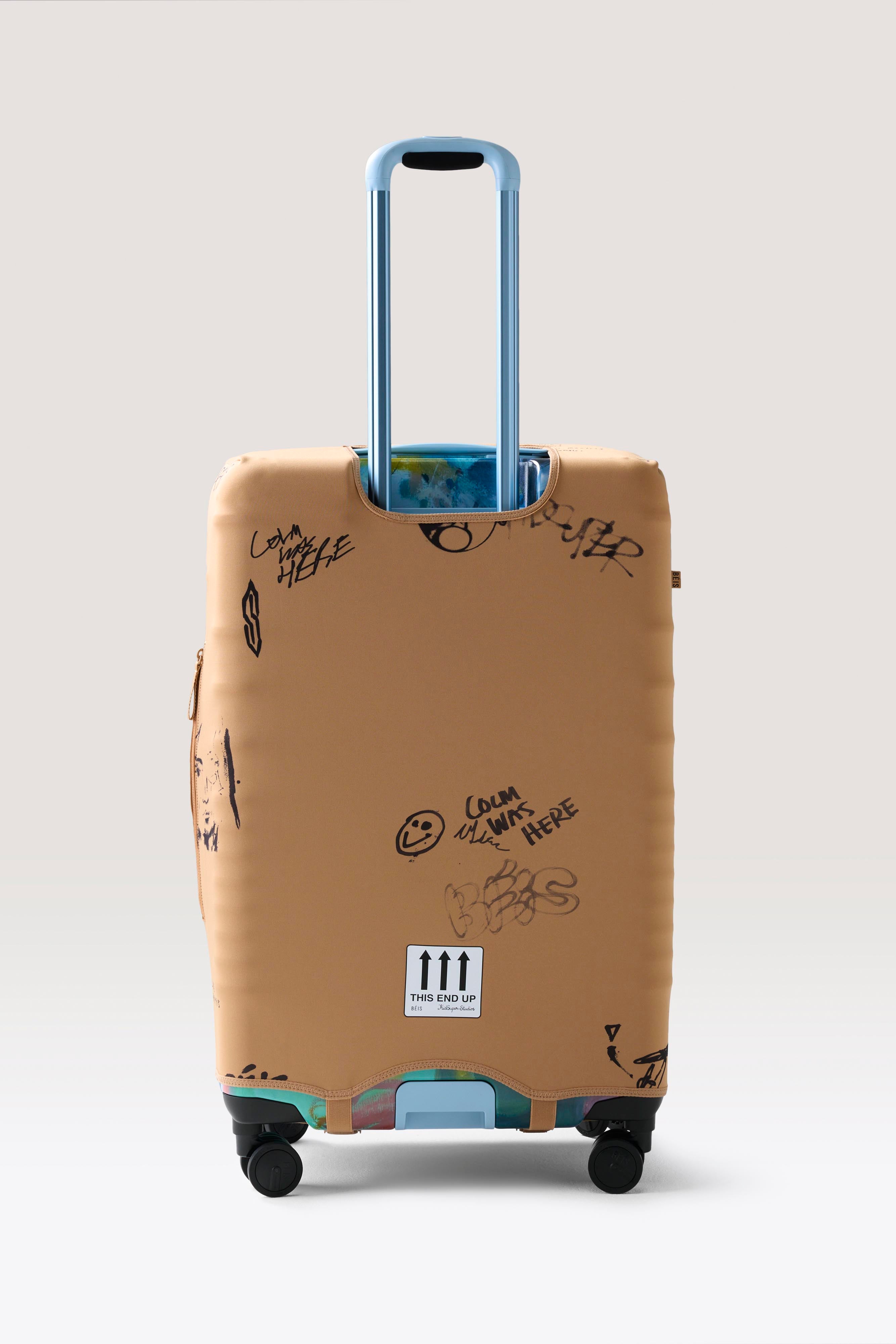beis-x-kidsuper-housse-valise-hybrid-check-in-cargo-graffiti image 4