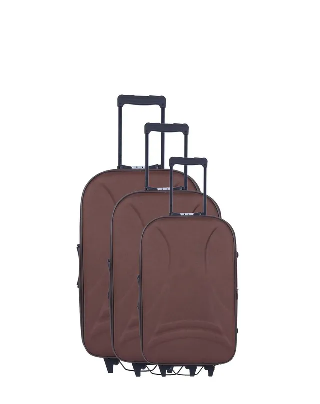 bluestar-paris-dacca-set-3-valises-marron-souple image 1