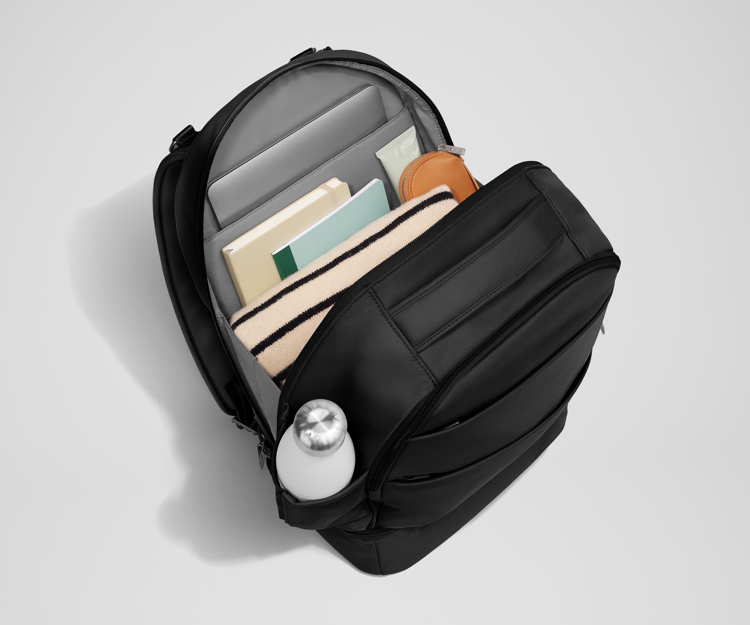 away-double-diaper-backpack-sac-dos-langer-jet-black-compartiments image 5
