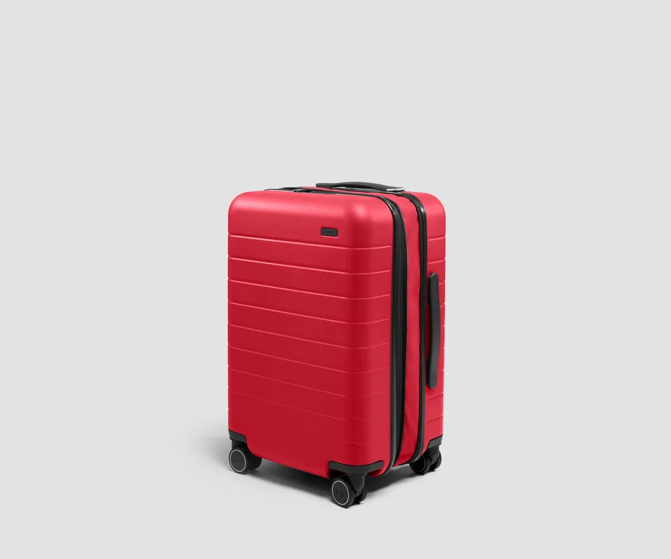 away-carry-on-flex-3-valise-cabine-rouge-cerise-extensible image 1