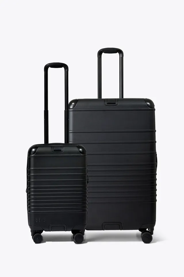 beis-hybrid-luggage-set-valises-cabine-soute-noires image 1