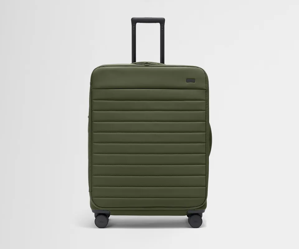 away-checked-softside-large-valise-soute-vert-olive image 1