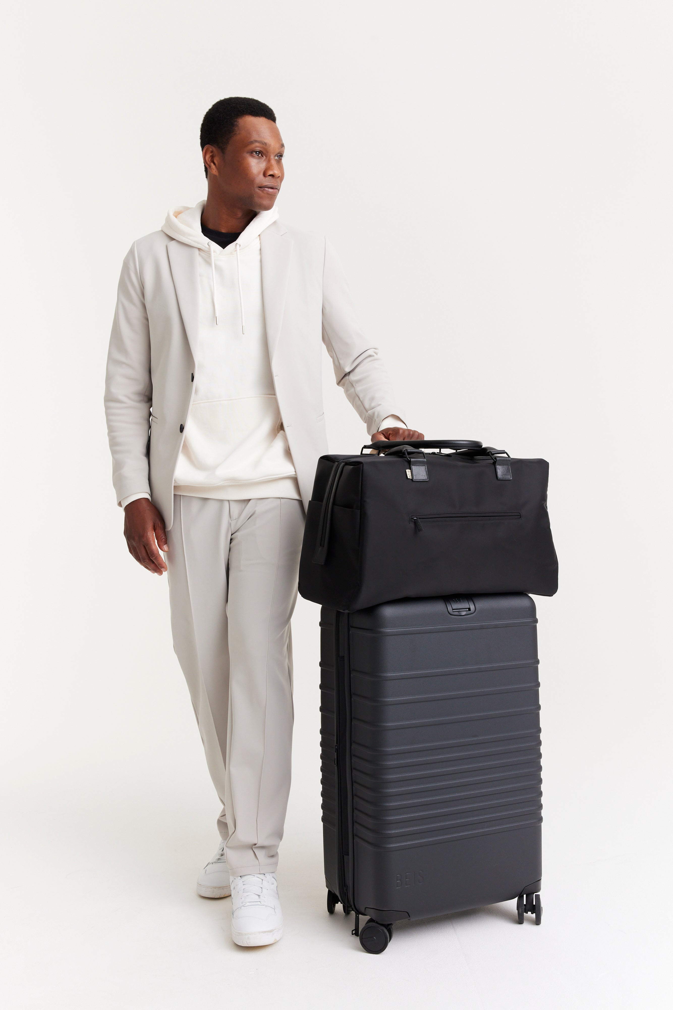 beis-commuter-duffle-sac-voyage-noir-cabine-nylon image 4