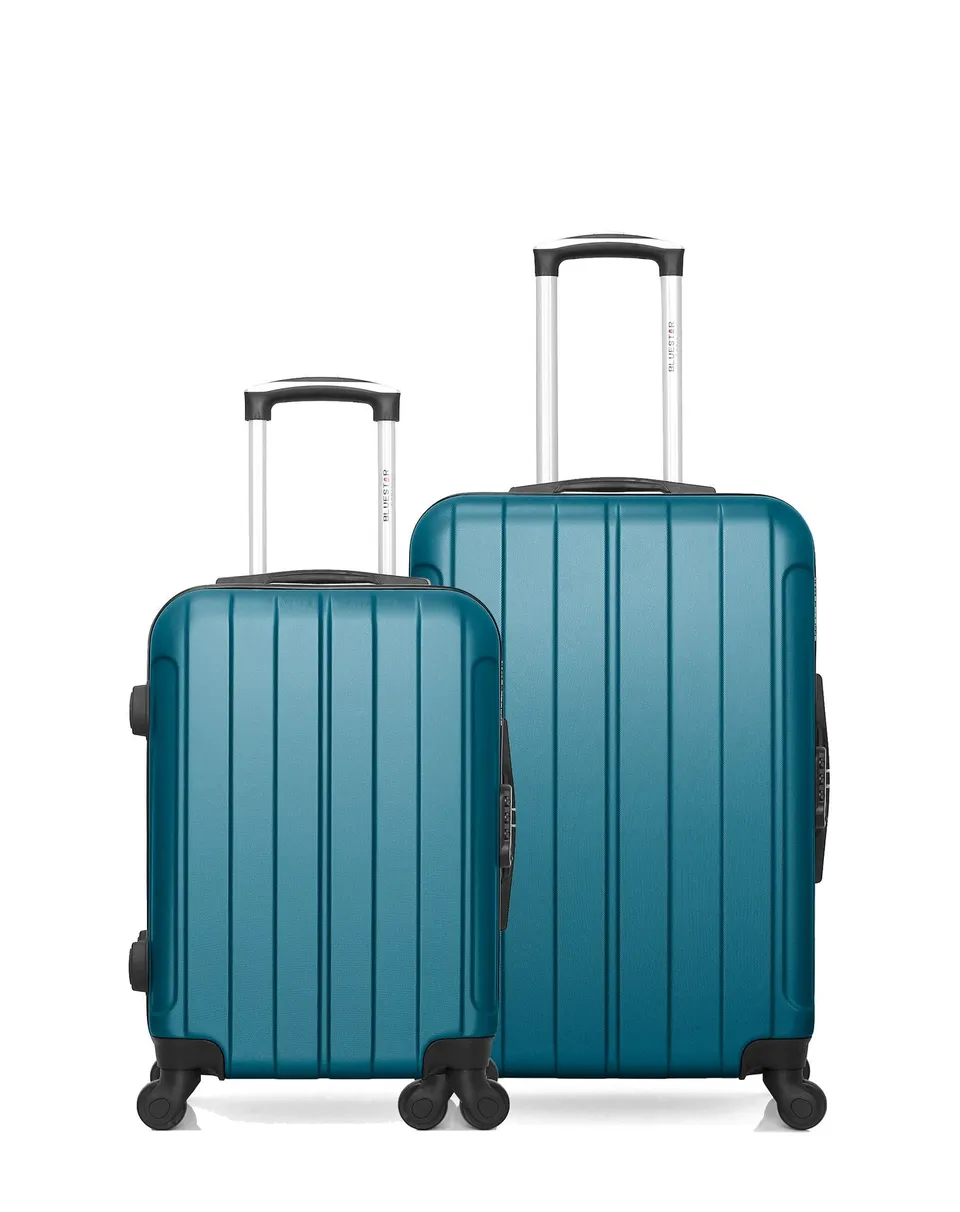 bluestar-napoli-lot-2-valises-cabine-beige-abs-37l image 1