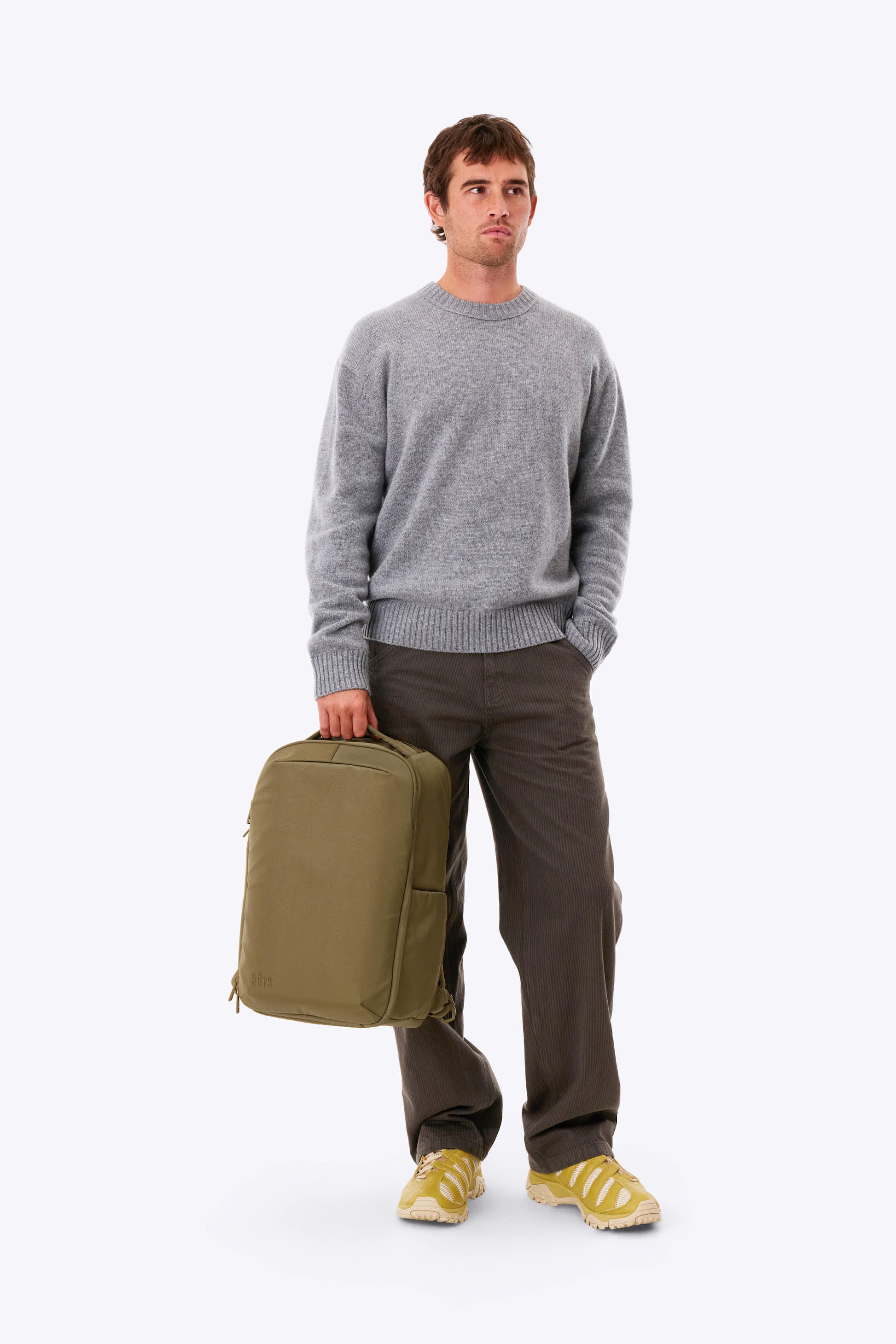 beis-pro-travel-backpack-sac-dos-khaki-nylon-16-pouces image 6
