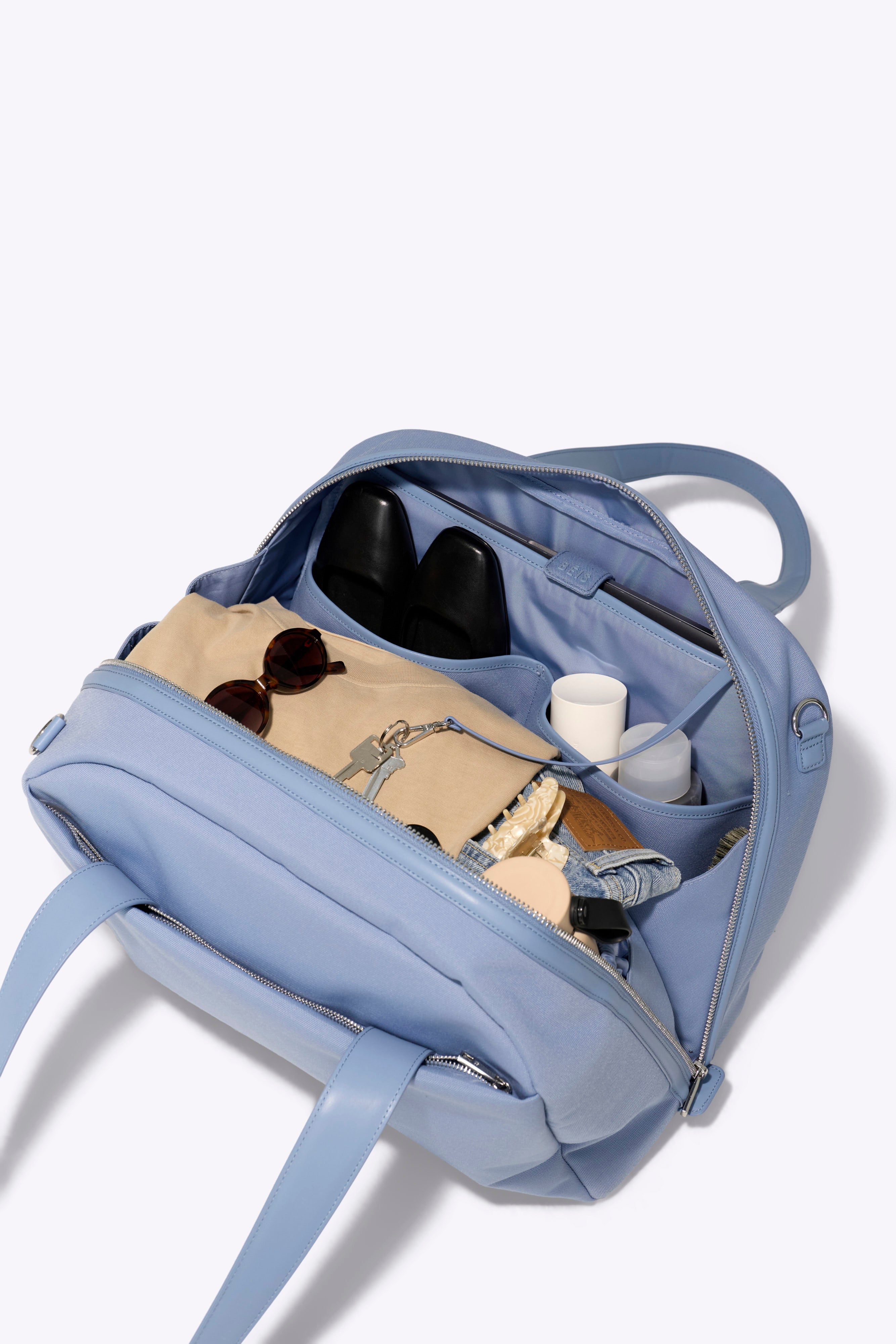 beis-duffle-sac-polochon-dusty-blue-bagage-cabine image 3