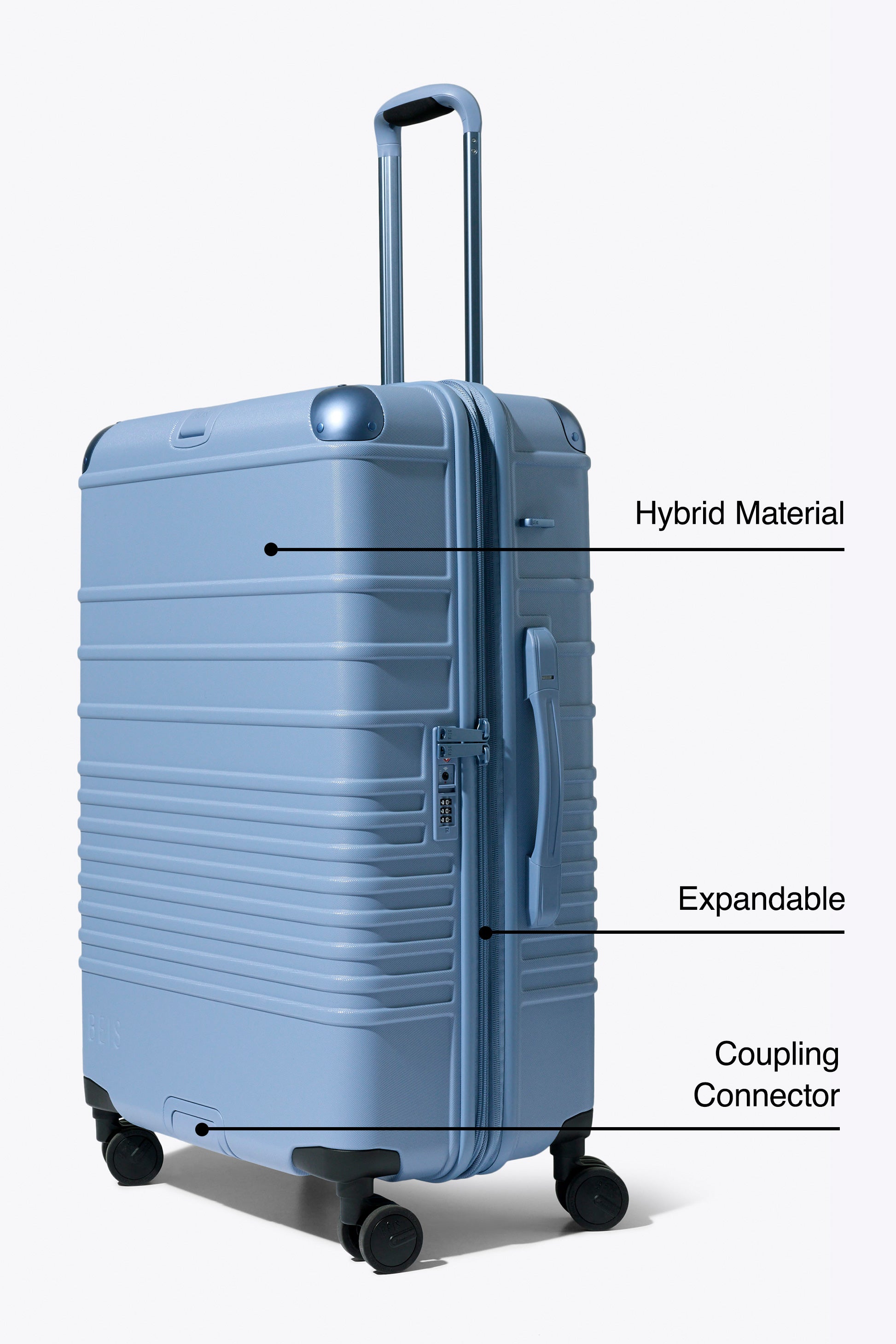 beis-hybrid-valise-soute-dusty-blue-rigide-roulettes image 2