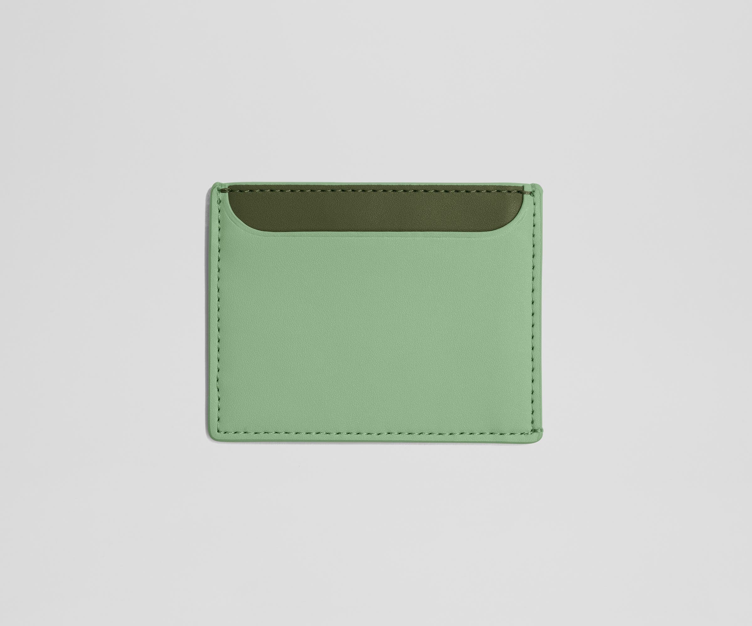 away-small-leather-card-case-porte-cartes-cuir-vert-d-eau image 4