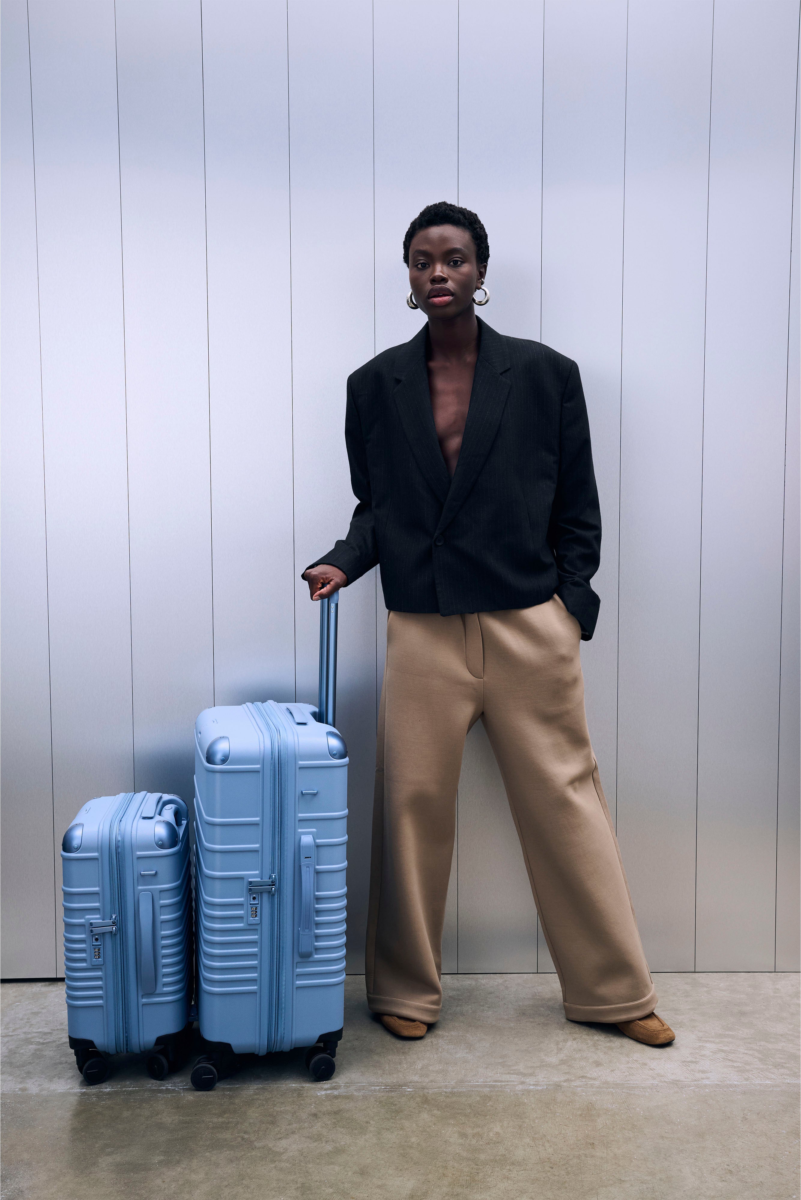 beis-hybrid-valise-cabine-roller-dusty-blue-rigide-connectable image 3