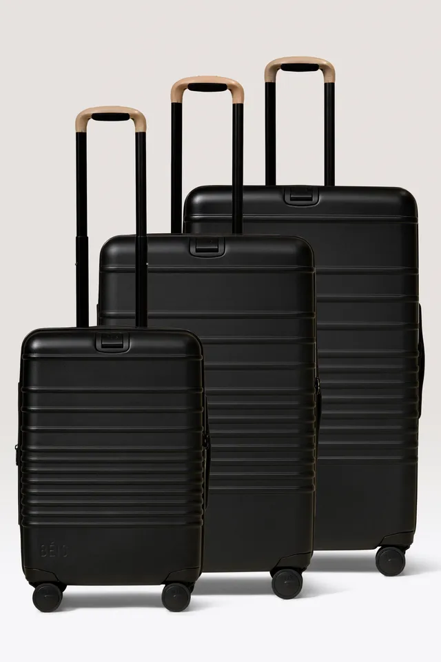 beis-travel-set-3-pi-ces-set-valises-noir-cabine-soute image 1