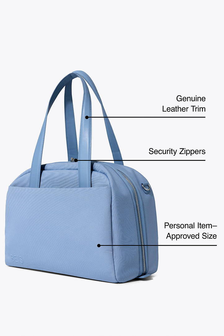 beis-duffle-sac-polochon-dusty-blue-bagage-cabine image 2
