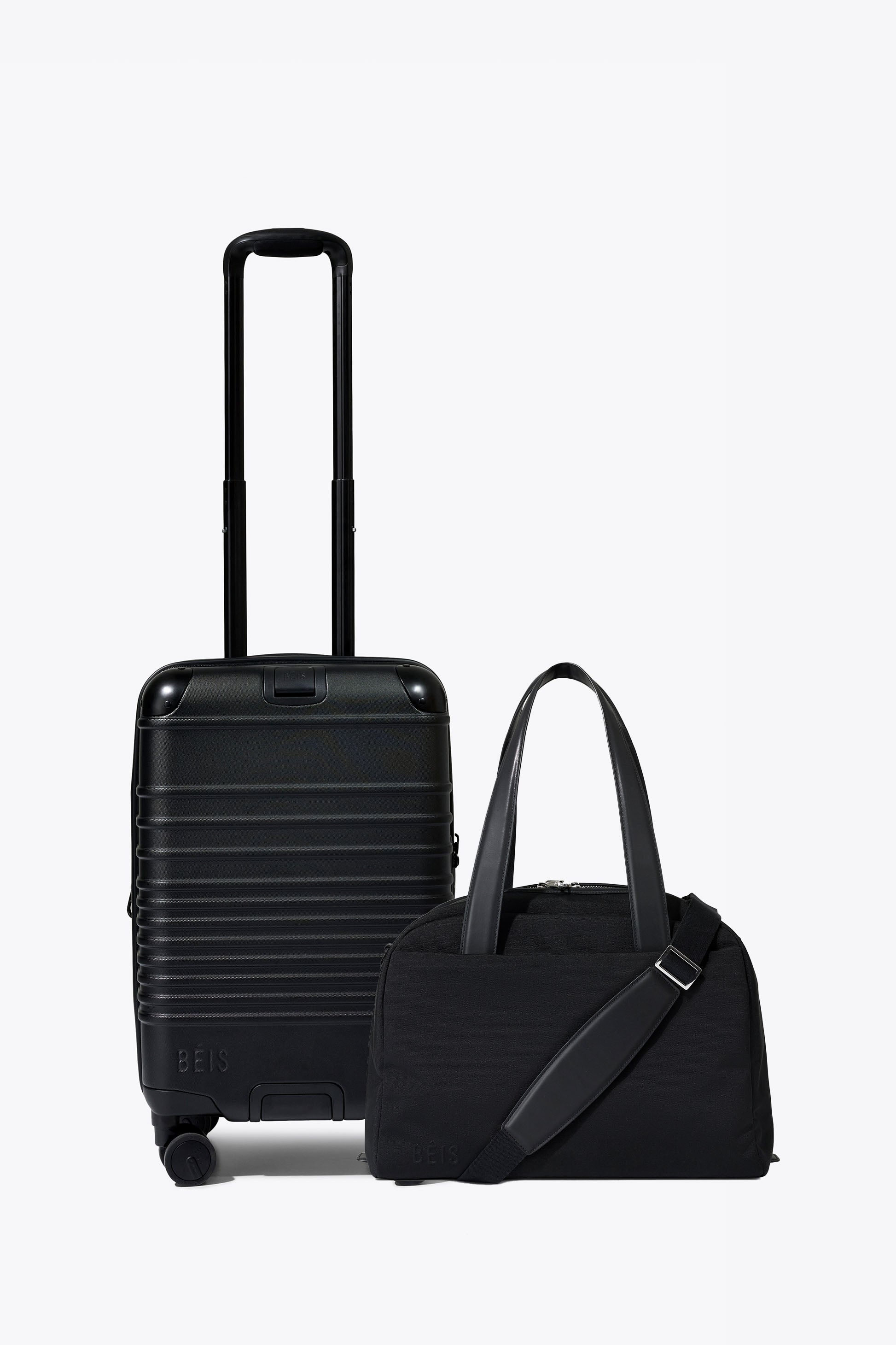 beis-hybrid-carry-on-set-valise-cabine-duffle-noir image 1