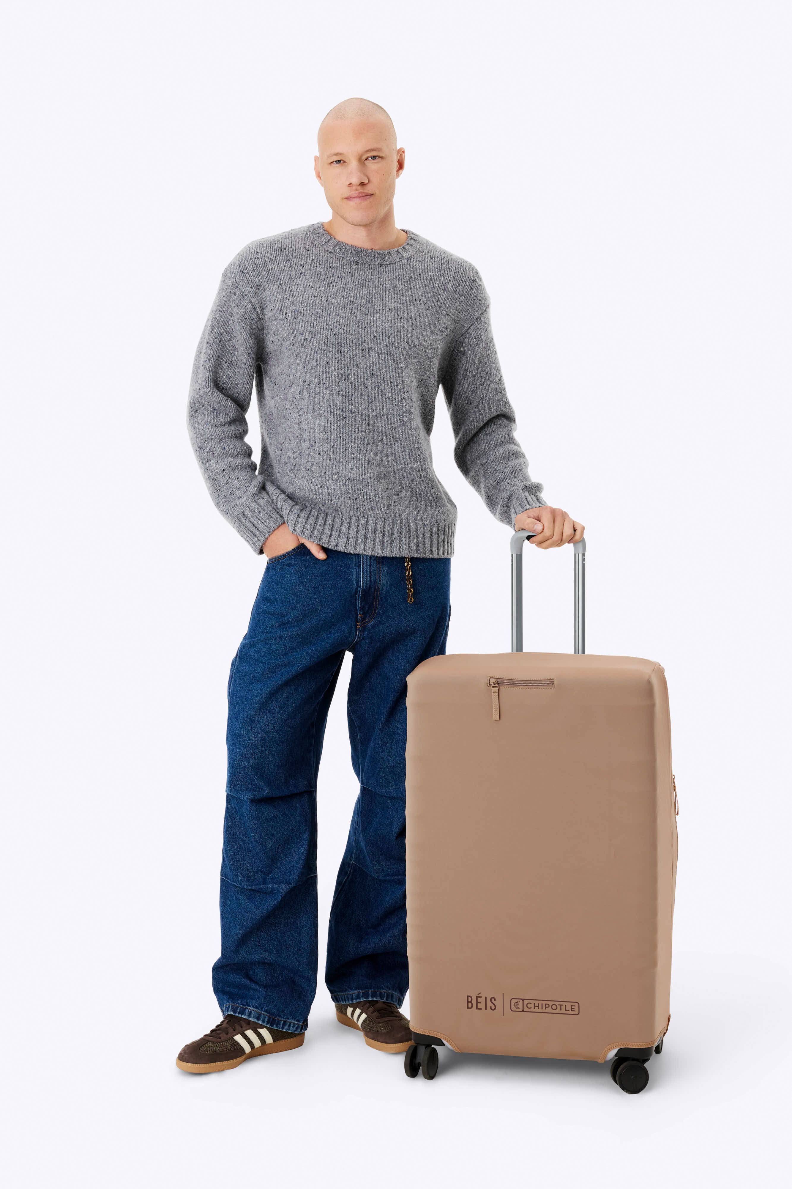 beis-accessories-housse-valise-large-marron-lavable image 6