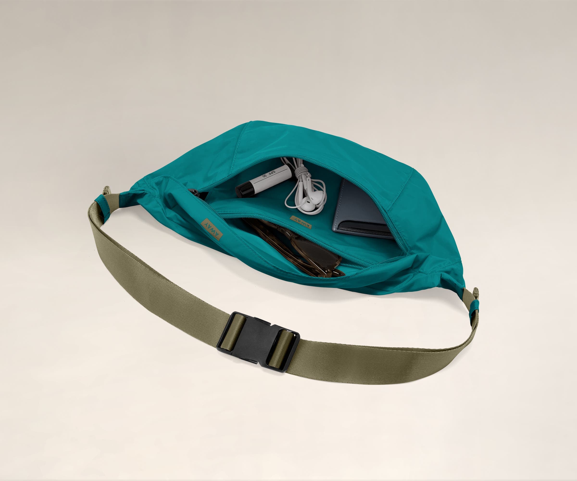 away-packable-sling-bag-sac-bandouli-re-teal-pliable-l-ger image 3