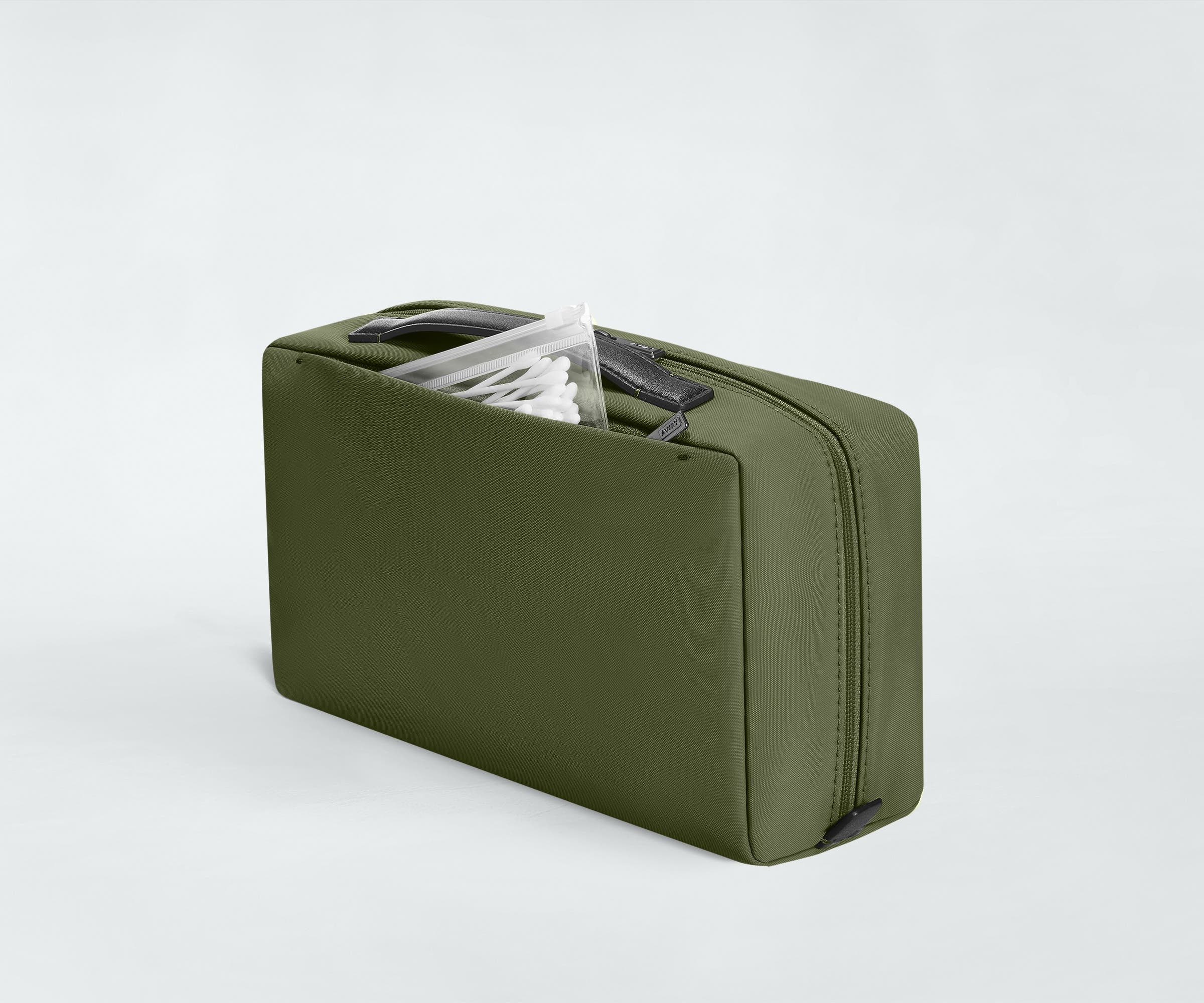 away-large-toiletry-bag-trousse-de-toilette-olive-green-grande image 4