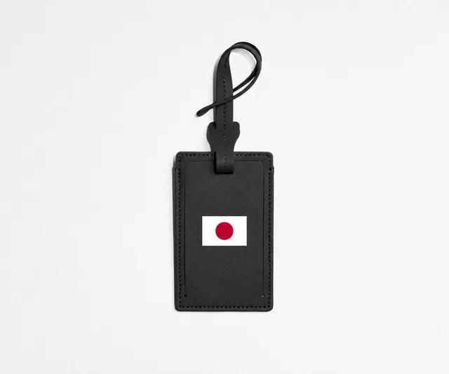 away-match-day-tiquette-bagage-japon-drapeau-cuir image 1