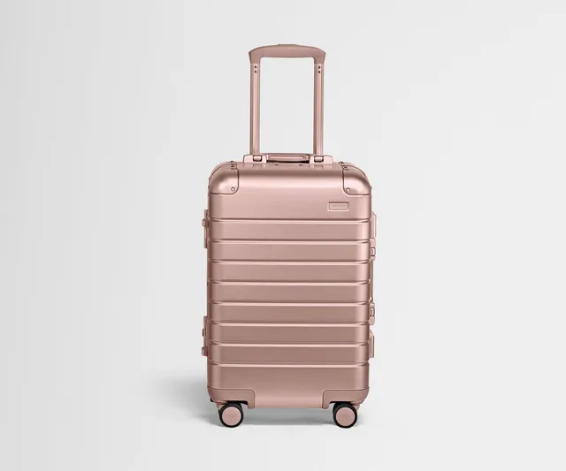 away-carry-on-aluminum-valise-cabine-rose-gold-rigide image 1