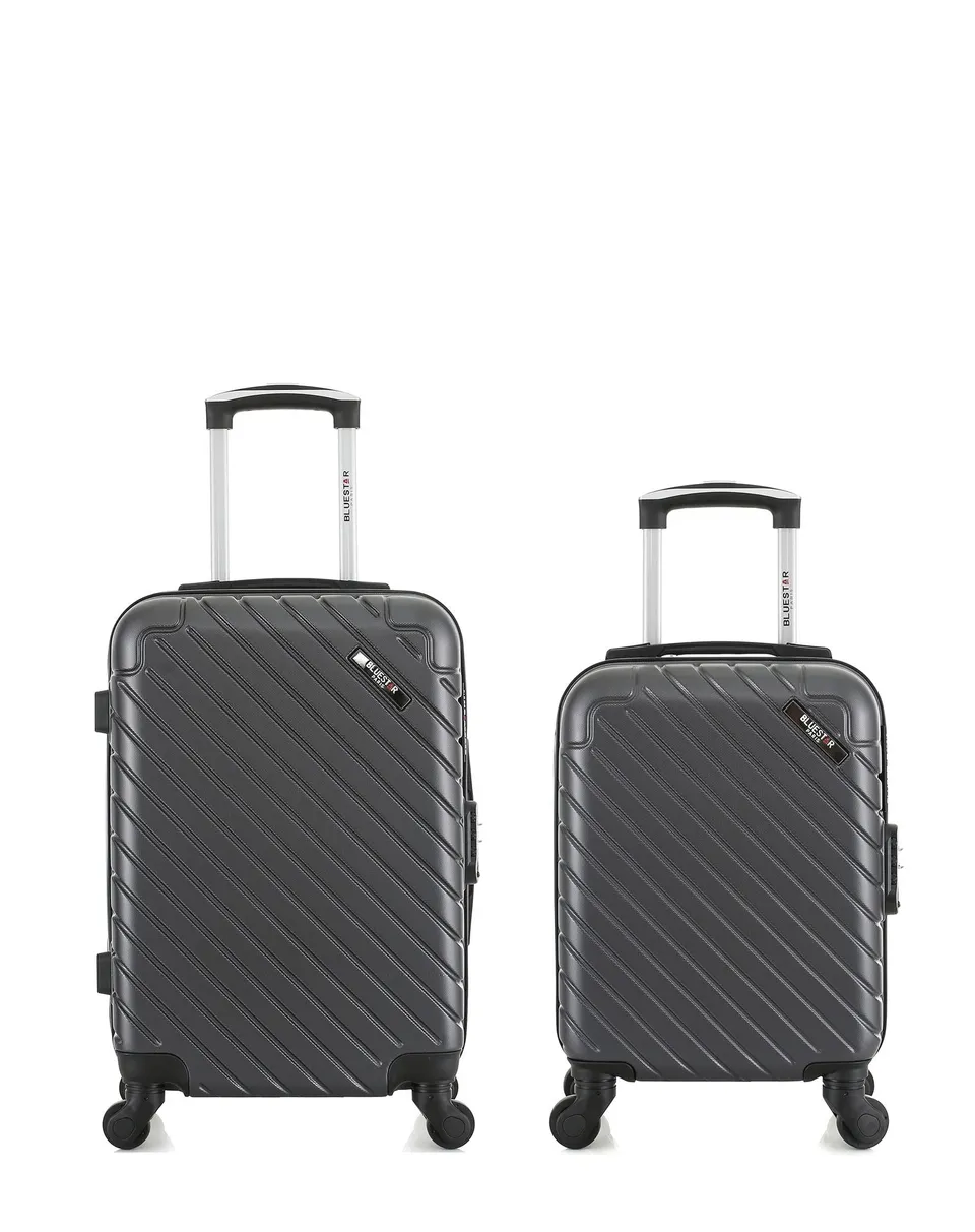bluestar-cit-lot-2-valises-cabine-rigides-noir-abs-37l-xxs image 1