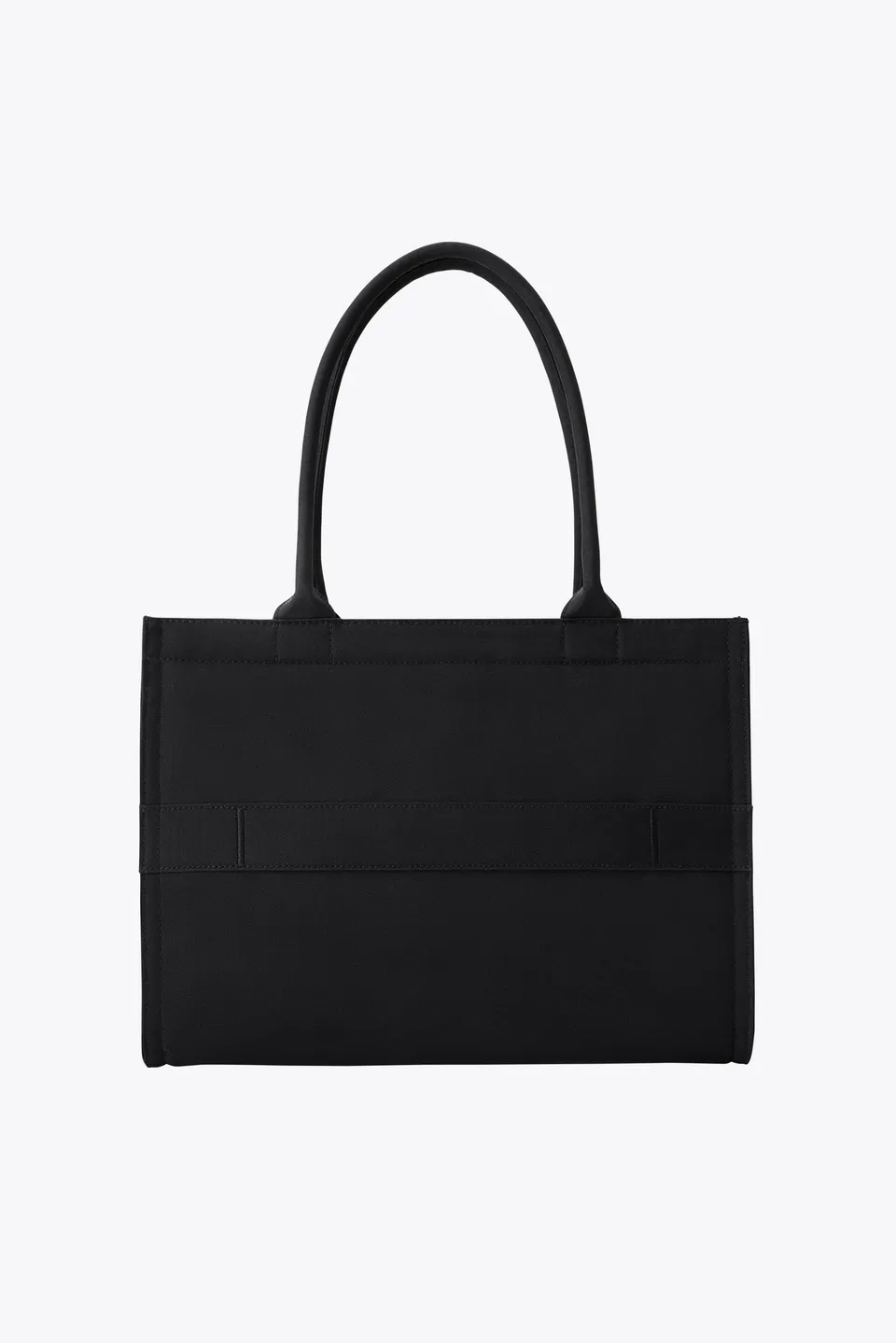 beis-tote-book-tote-noir-personnalisable-cabas image 1