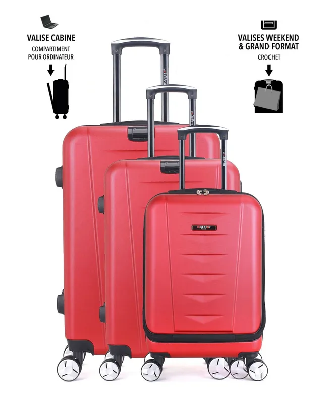bluestar-ajaccio-set-3-valises-rigides-noir-55-75-cm-abs image 1