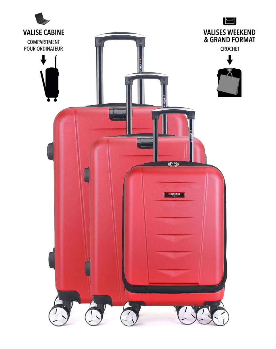 bluestar-ajaccio-set-3-valises-rigides-noir-55-75-cm-abs image 1