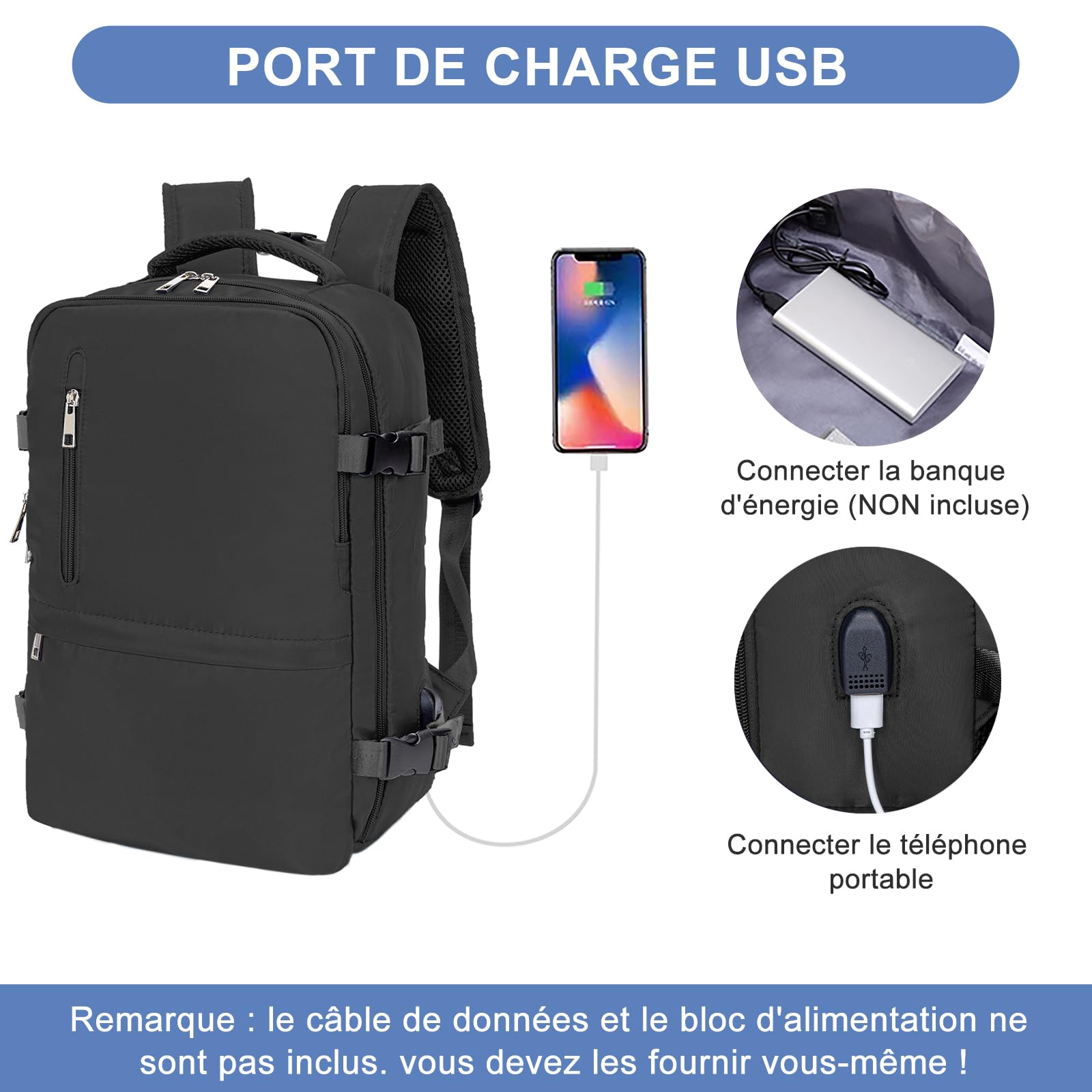 hayayu-sac-de-cabine-sac-dos-avion-20l-avec-poche-ordinateur image 4