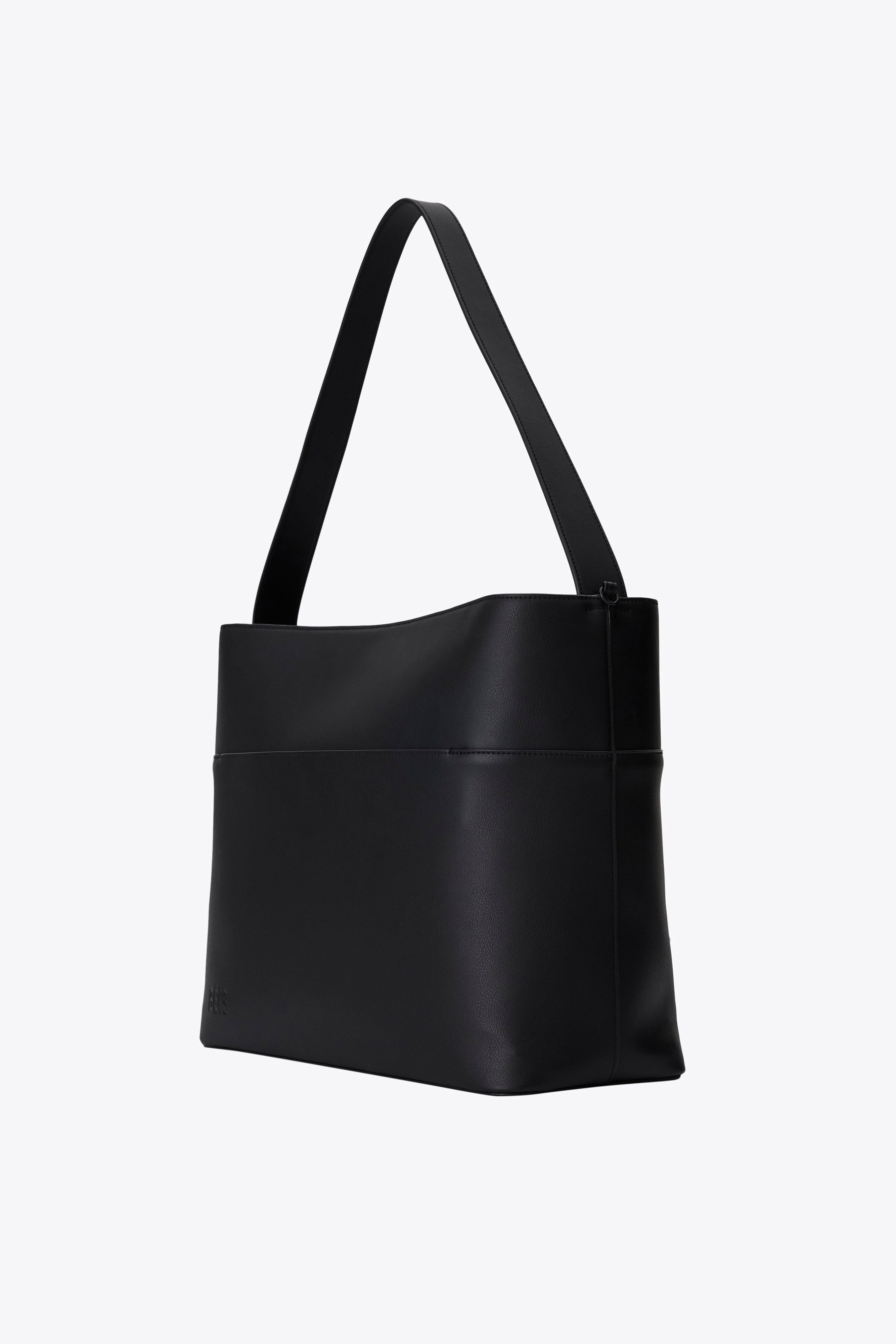 beis-diaper-tote-sac-langer-noir-cuir-vegan image 4