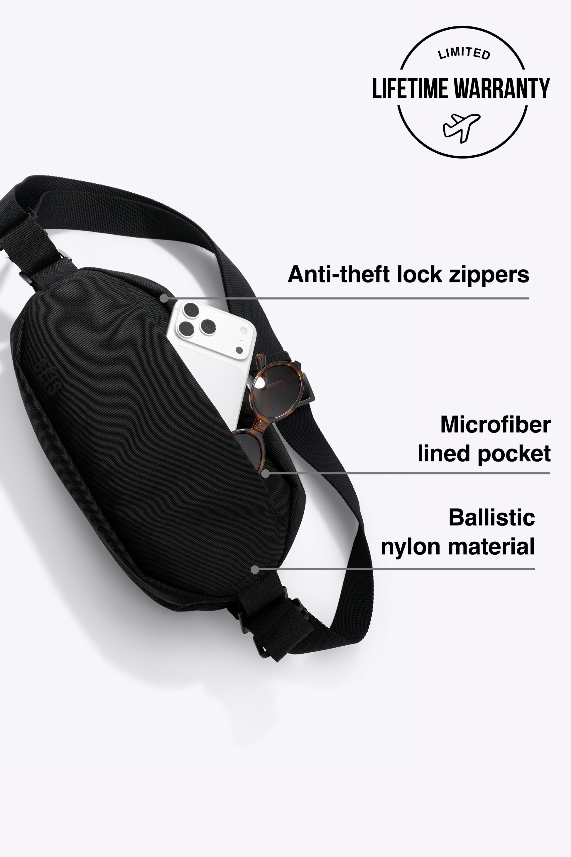 beis-pro-travel-sling-sac-bandouli-re-noir image 2