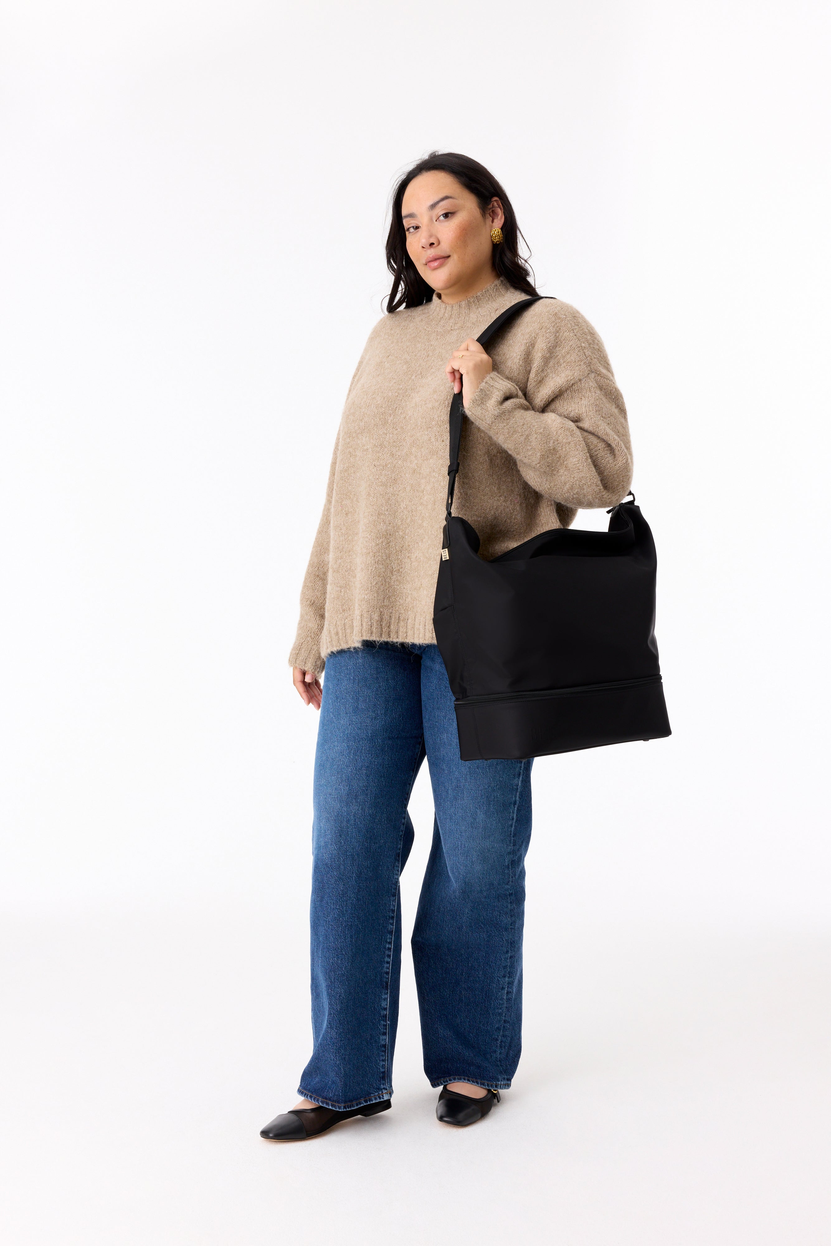 beis-crescent-weekender-sac-week-end-noir-ordinateur image 5