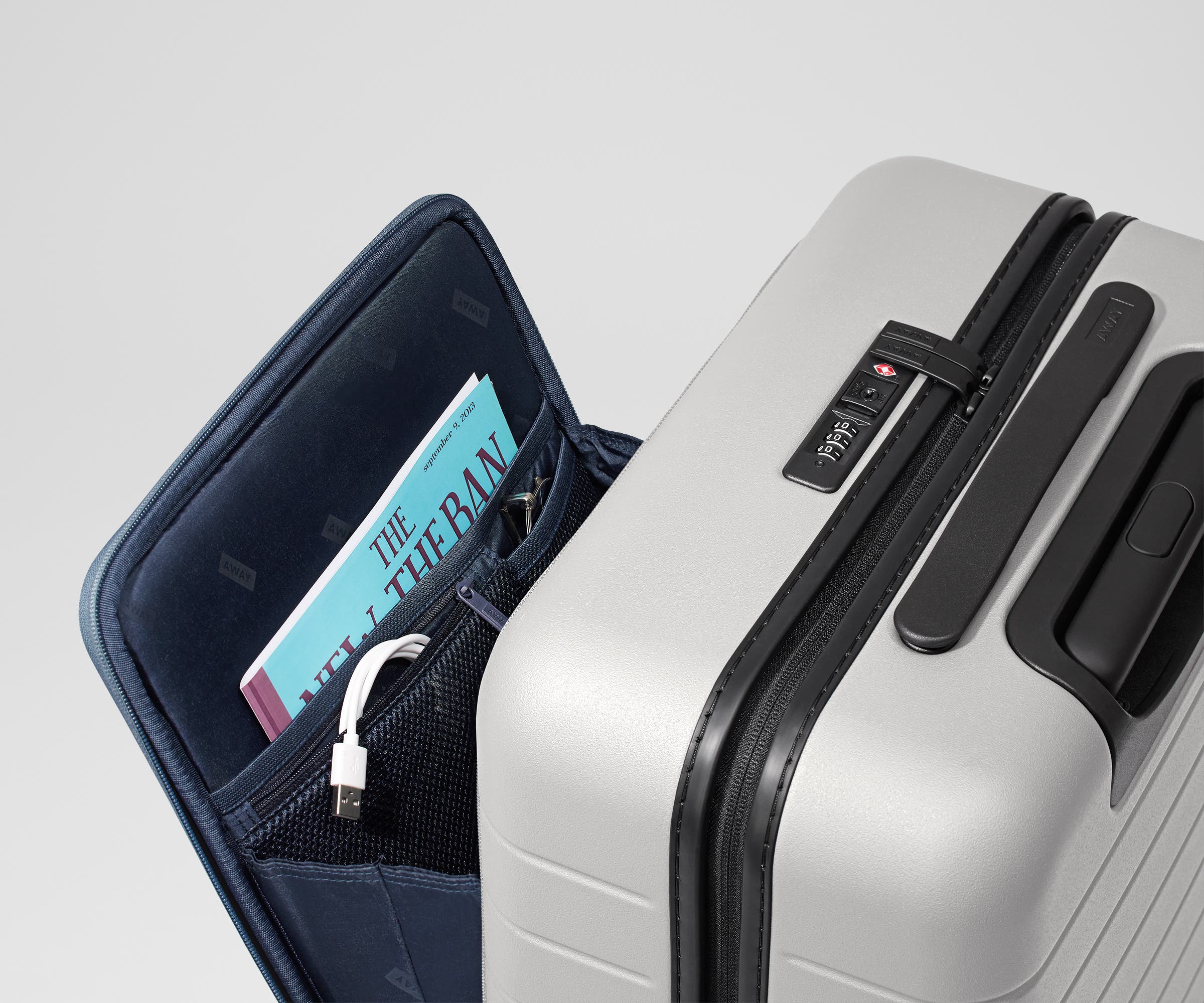 away-executive-bigger-carry-on-valise-cabine-cloud-gray image 6