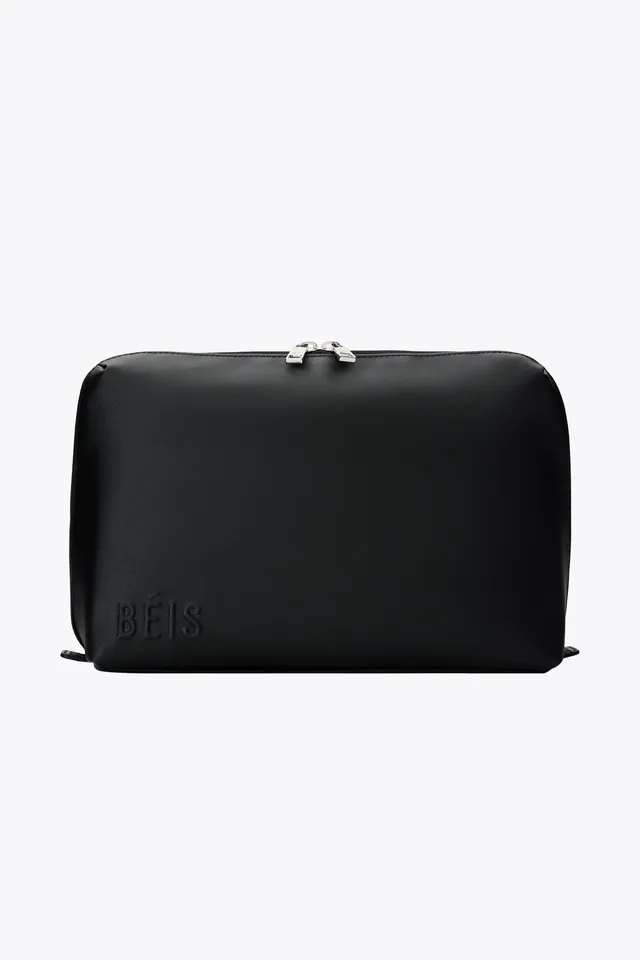 beis-large-cosmetic-pouch-trousse-maquillage-noir image 1