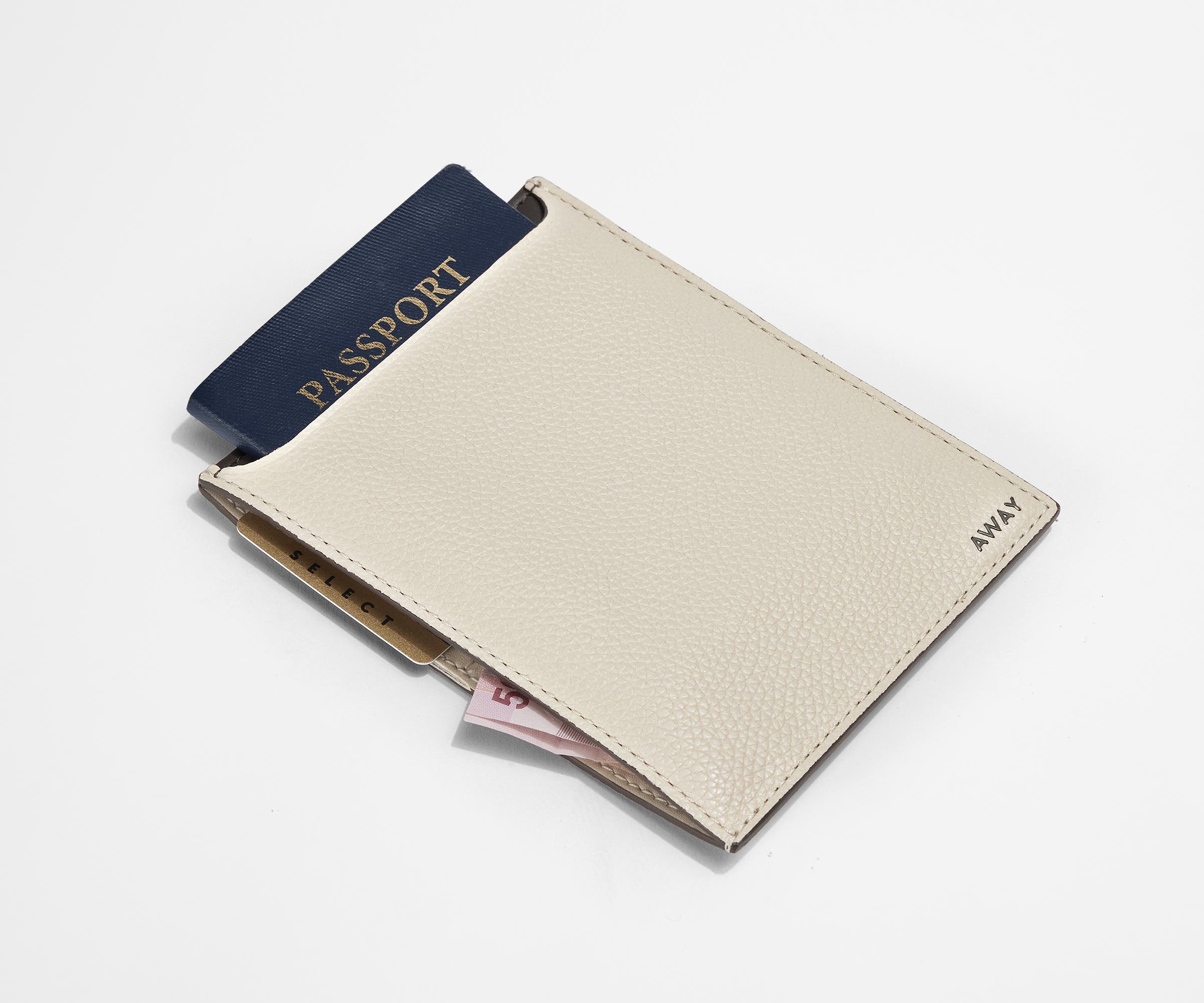 away-passport-wallet-prot-ge-passeport-cream-white-cuir image 2